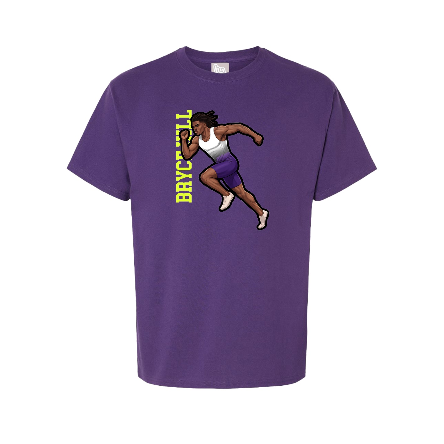 Tee — Name Vertical in Purple