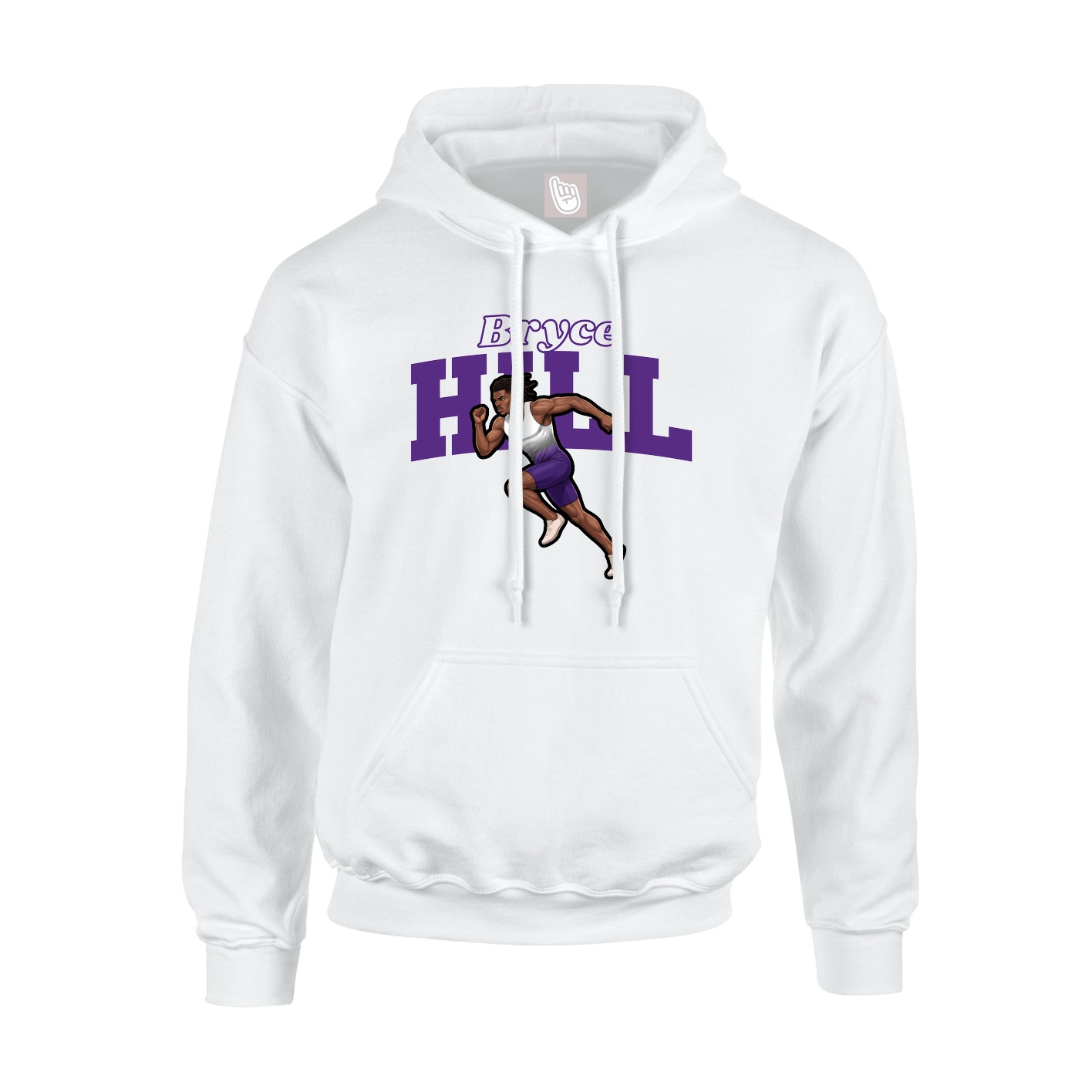 Hoodie — Name Arch in White