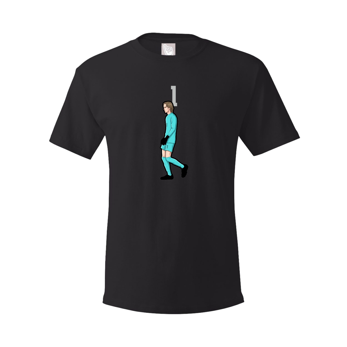 Youth Tee — Number Top in Black