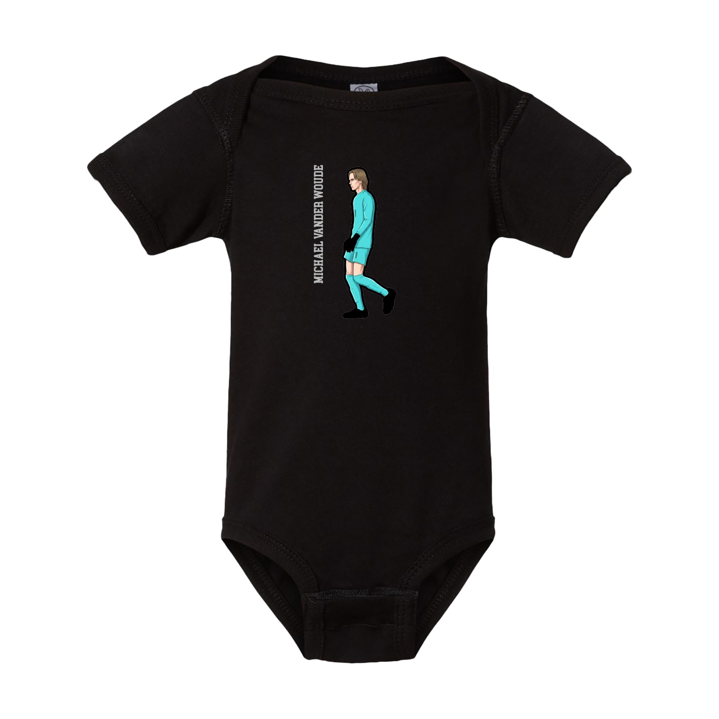 Baby Onesie — Name Vertical in Black