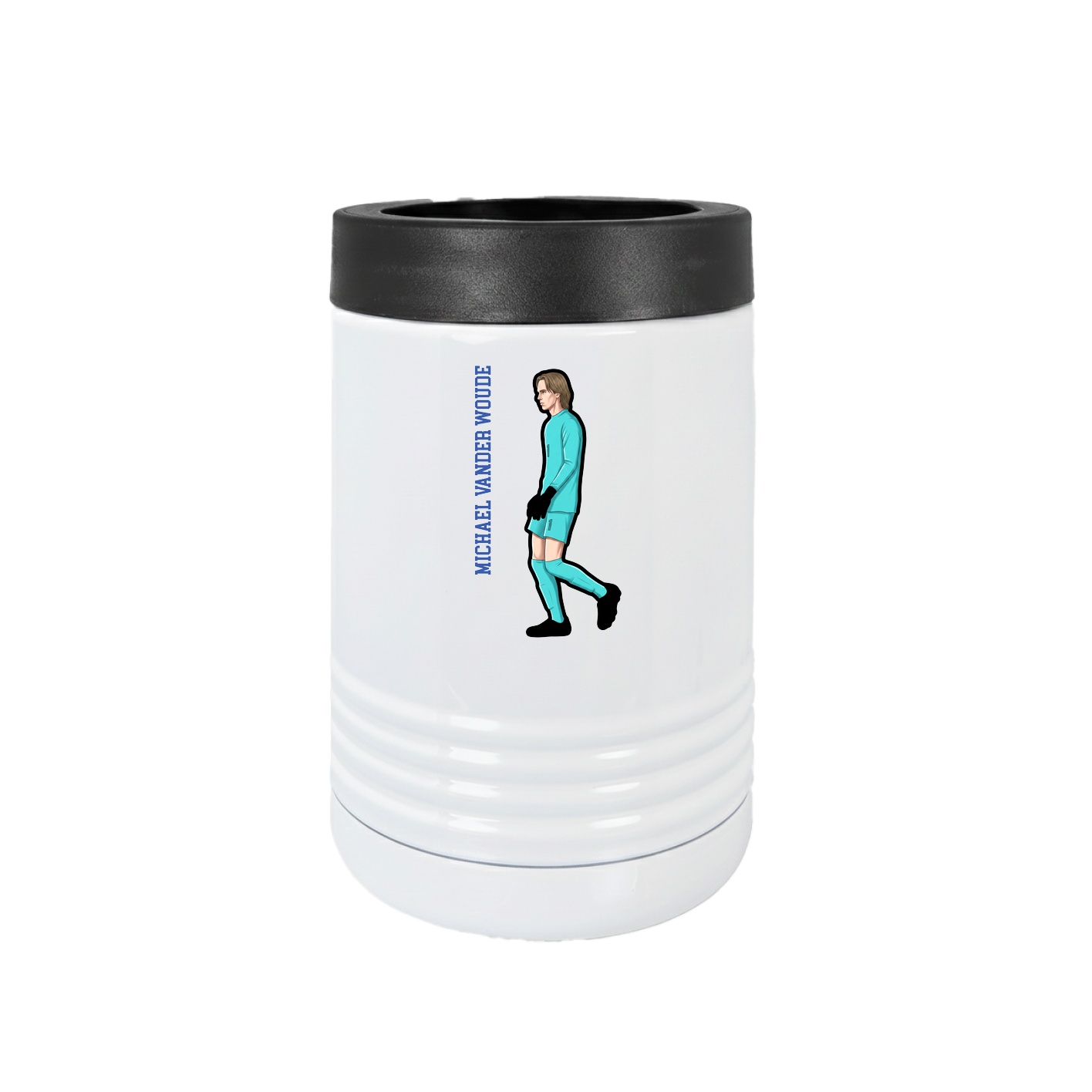 Beverage Holder — Name Vertical in White