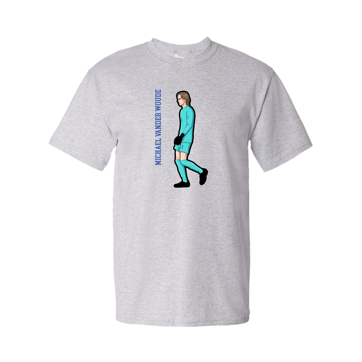 Youth Tee — Name Vertical in Grey