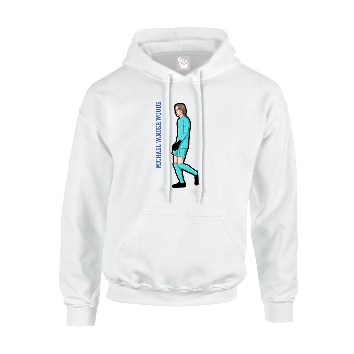Hoodie — Name Vertical in White