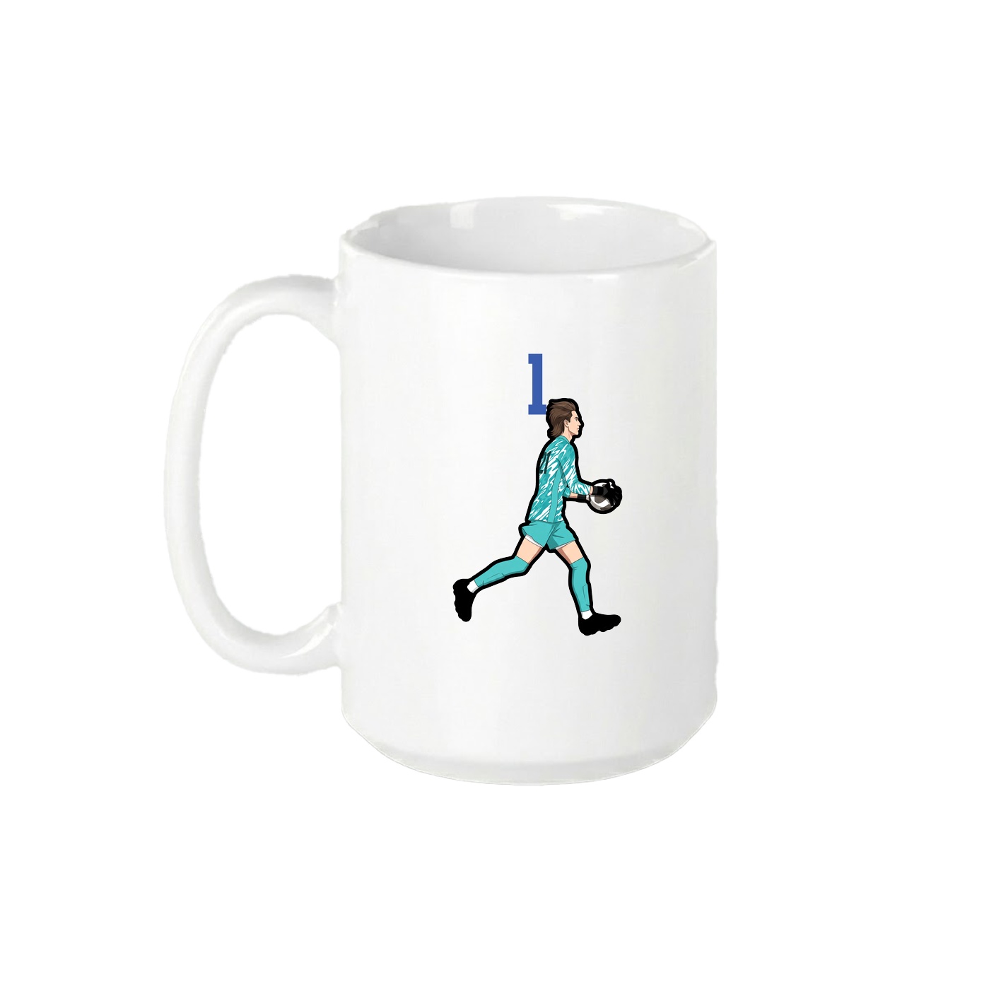15oz Coffee Mug — Number Top in White