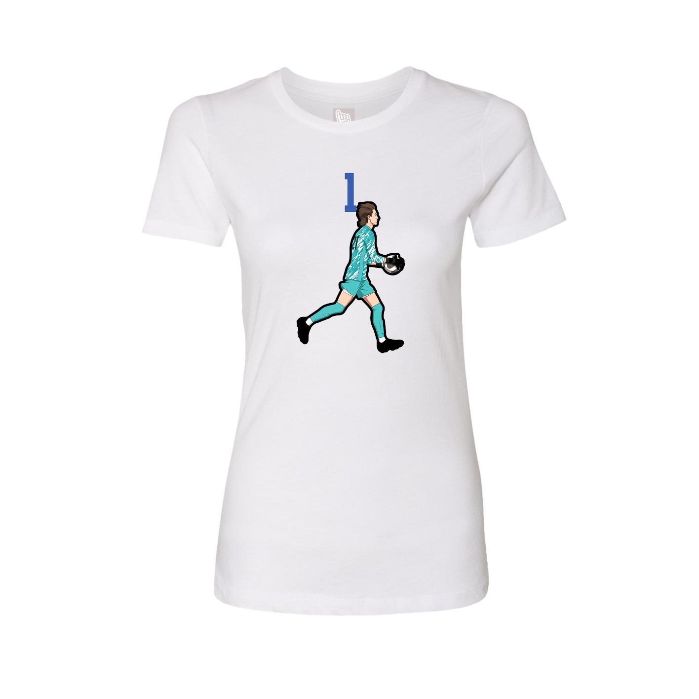 Womens Tee — Number Top in White