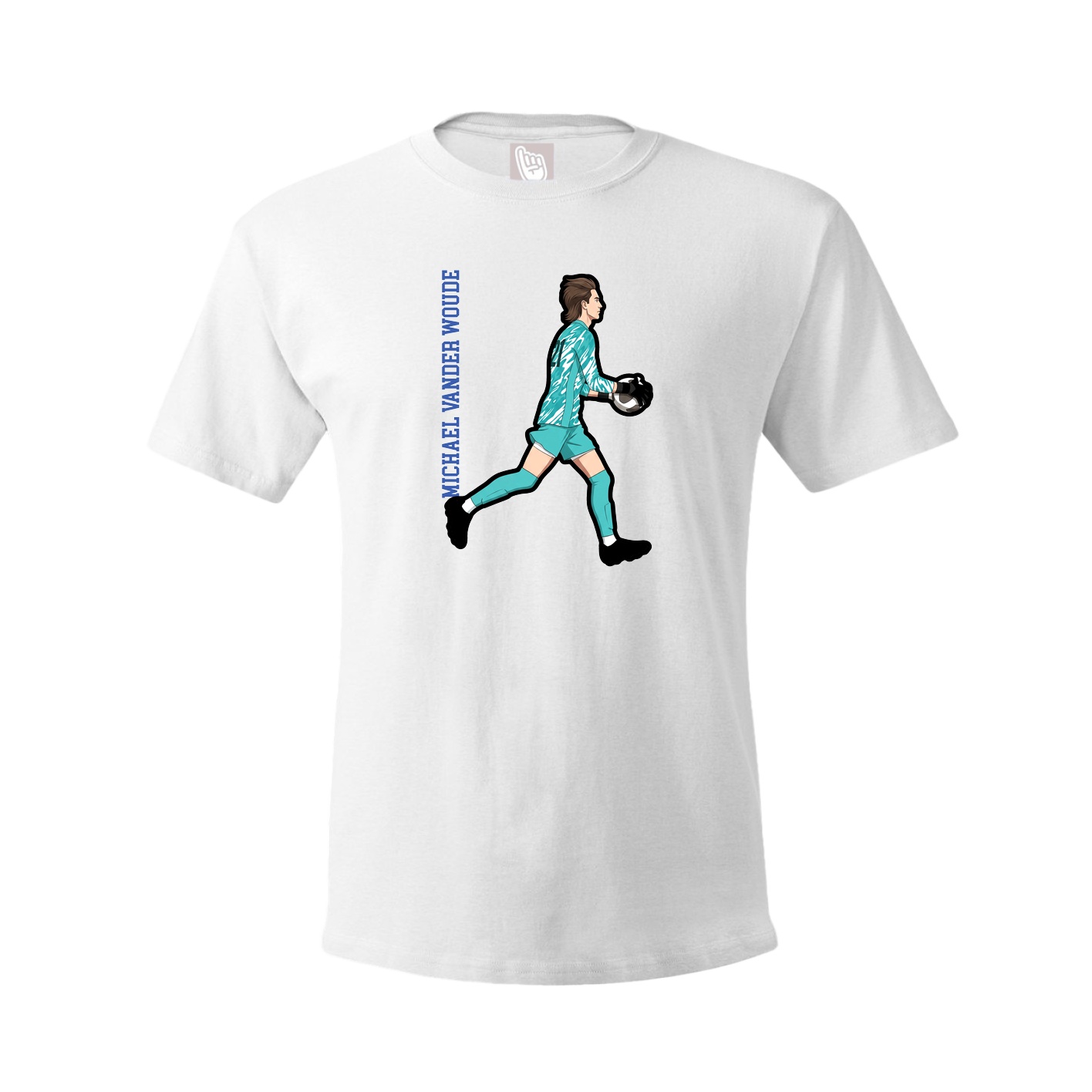 Youth Tee — Name Vertical in White