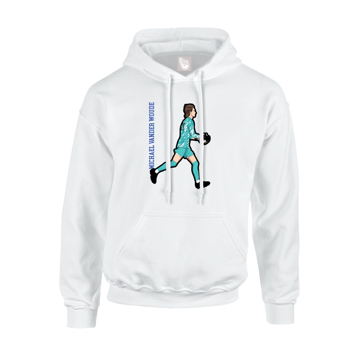 Youth Hoodie — Name Vertical in White