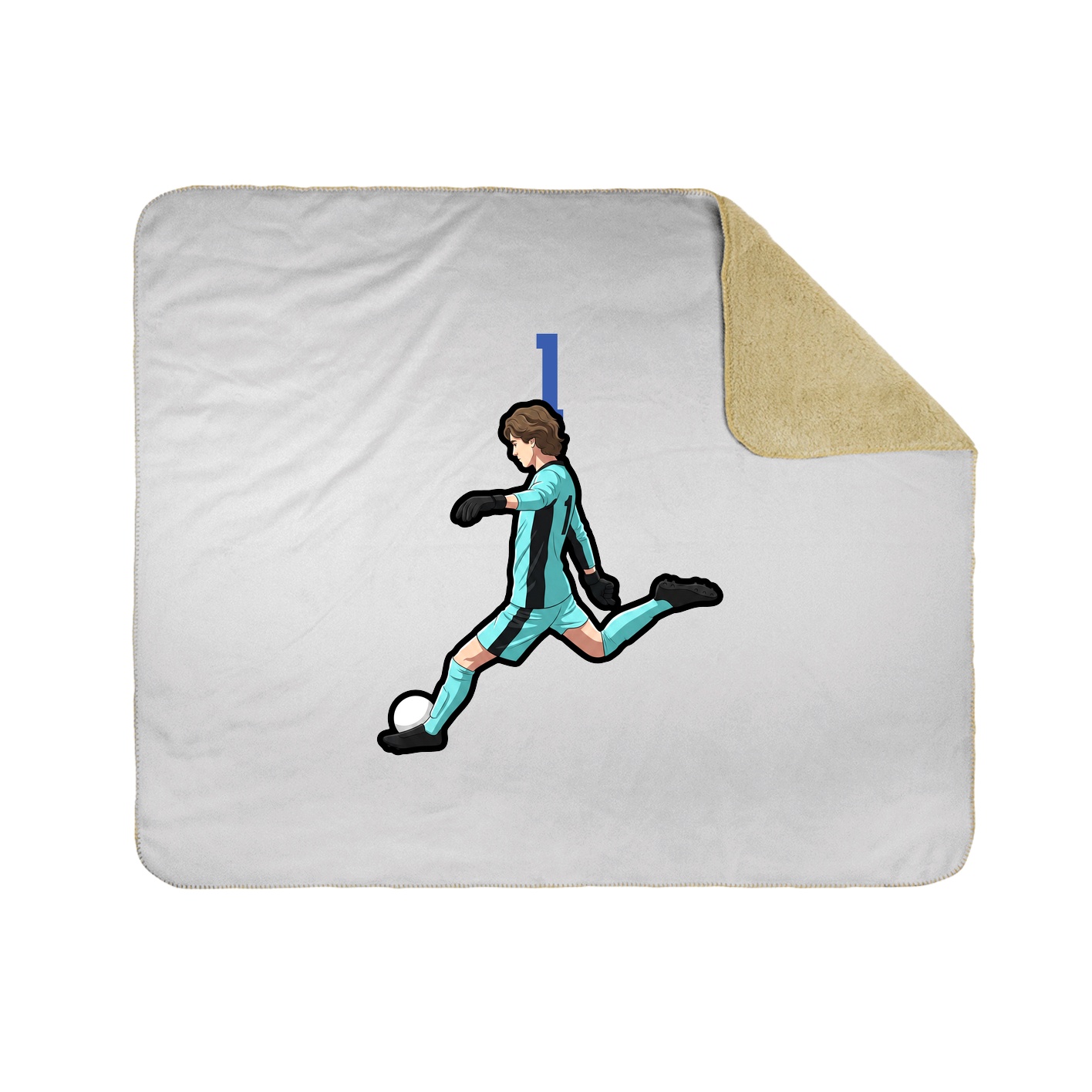 Throw Blanket — Number Top in White