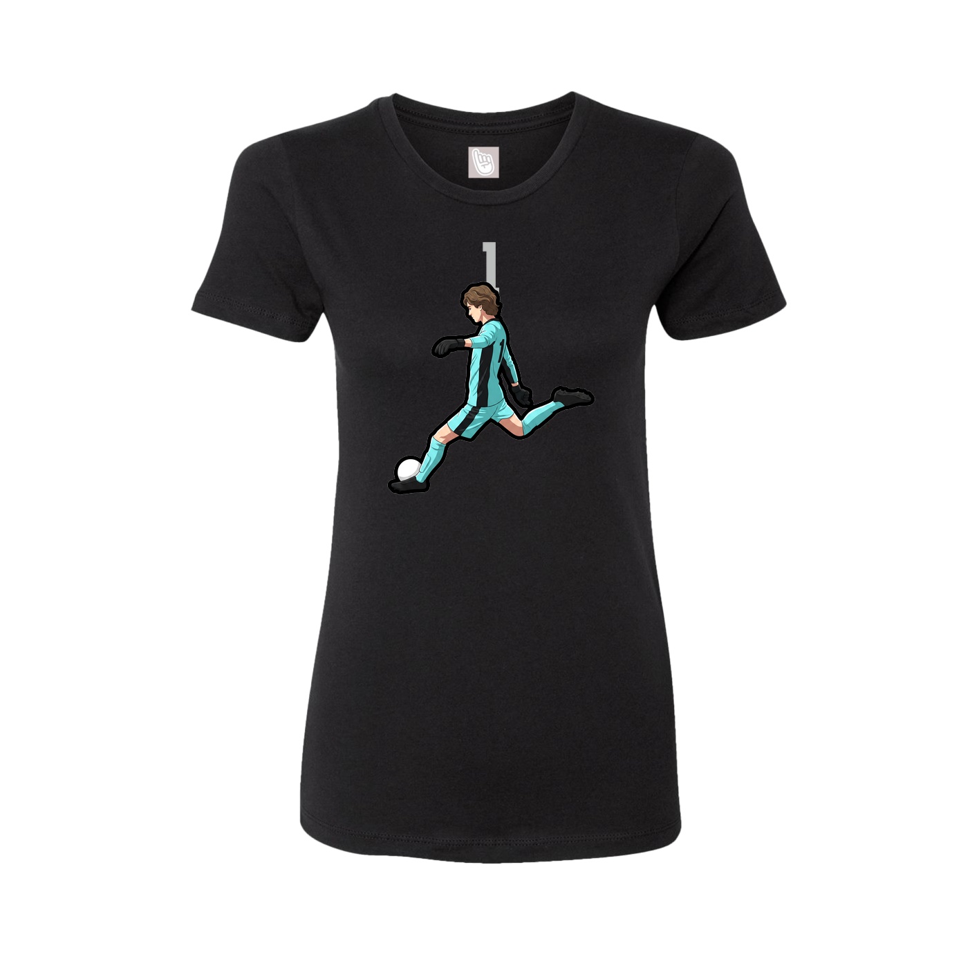 Womens Tee — Number Top in Black