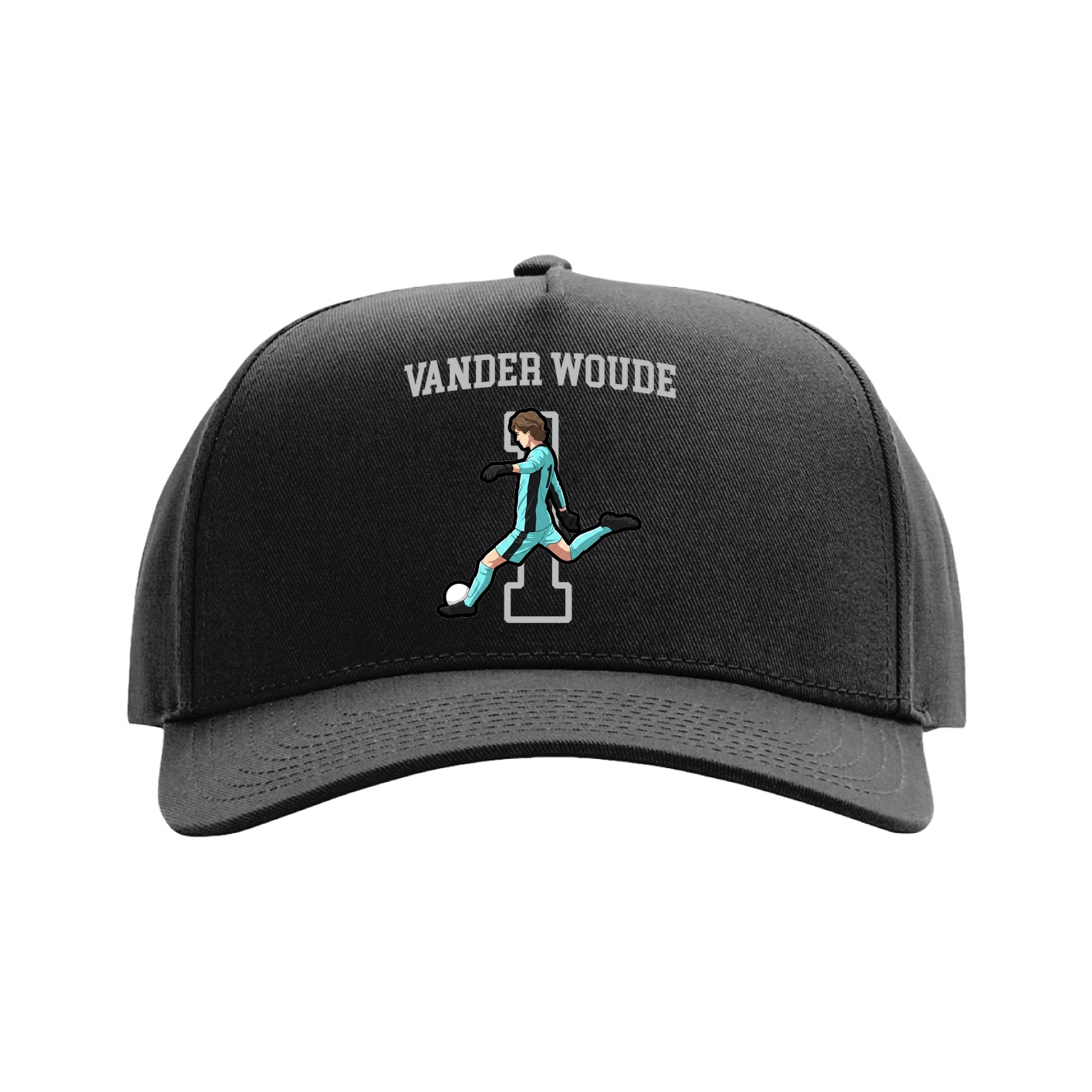 Full Fabric Five-Panel Champ Cap — Shirsey in Black