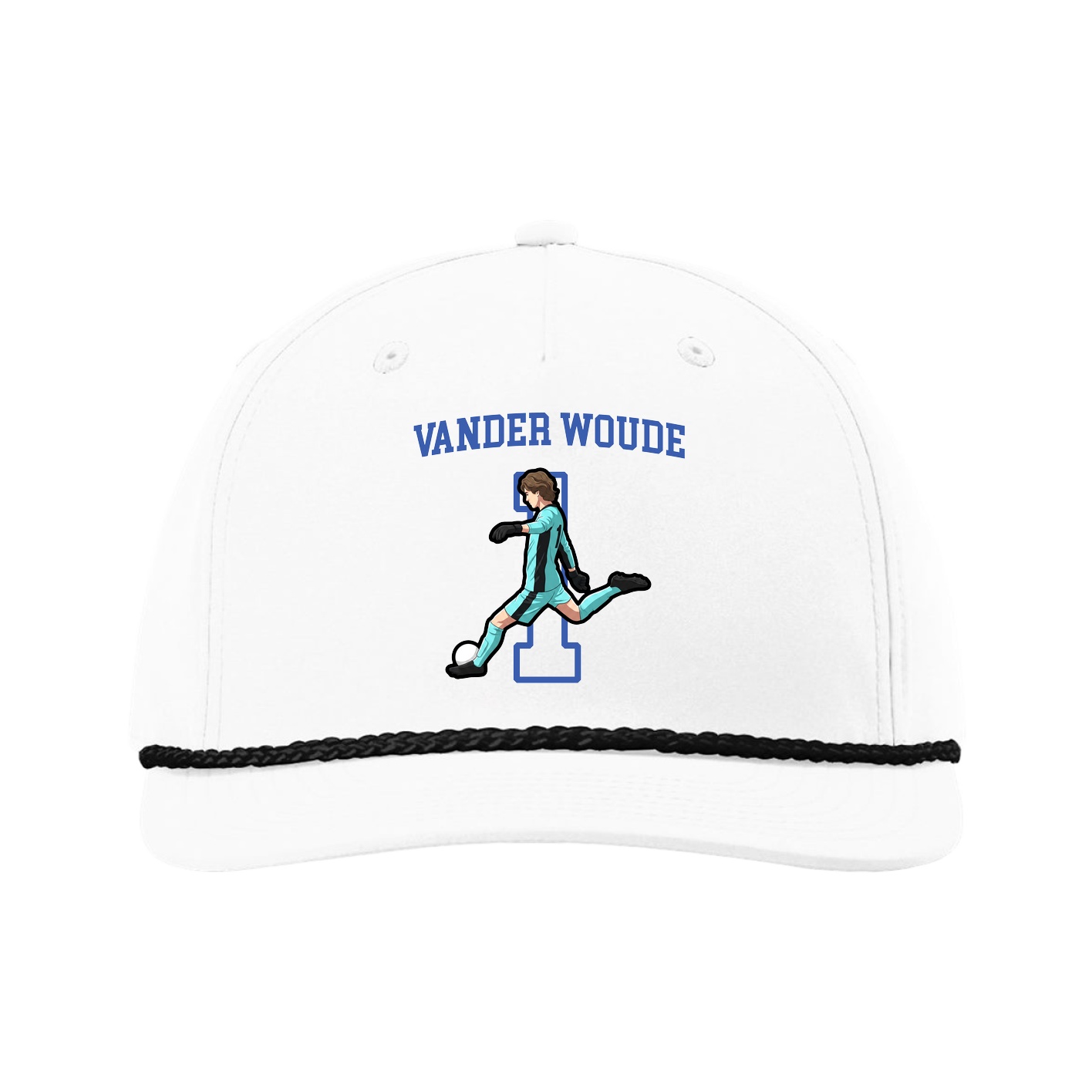 Five-Panel Classic Rope Cap — Shirsey in White