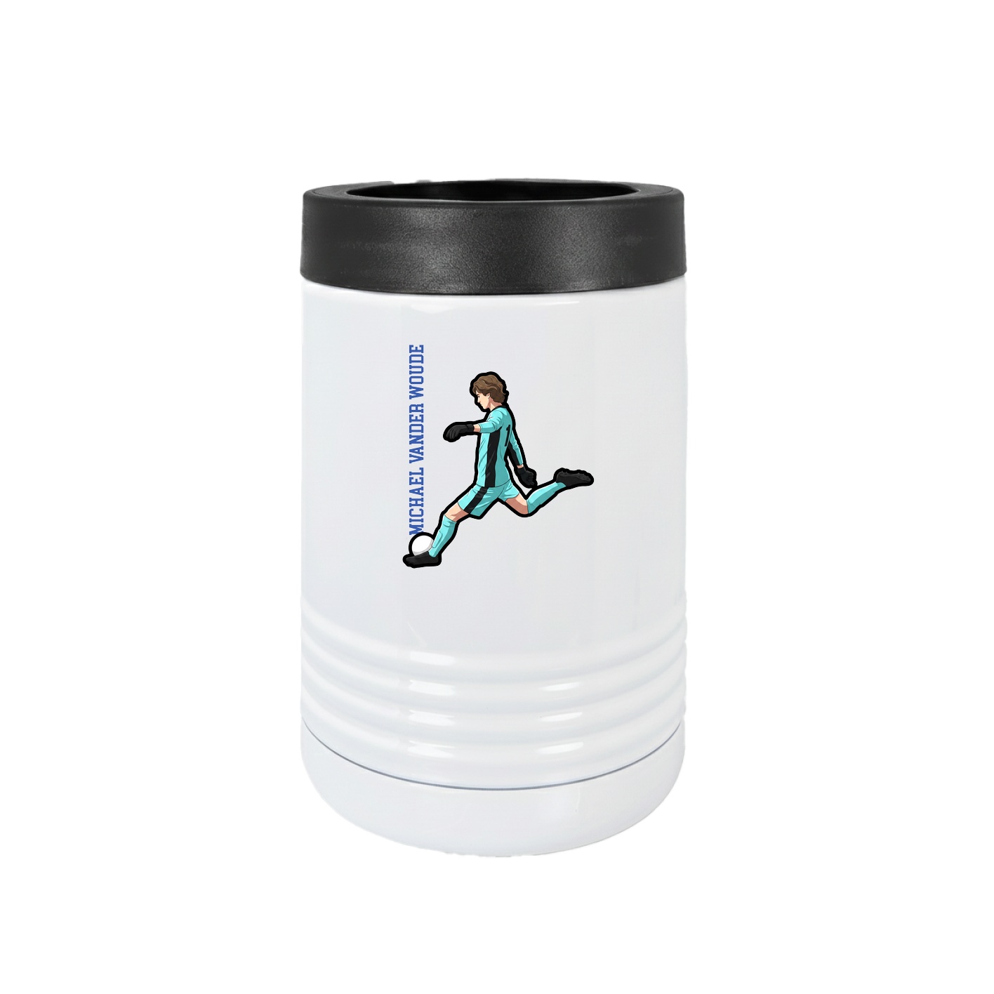 Beverage Holder — Name Vertical in White