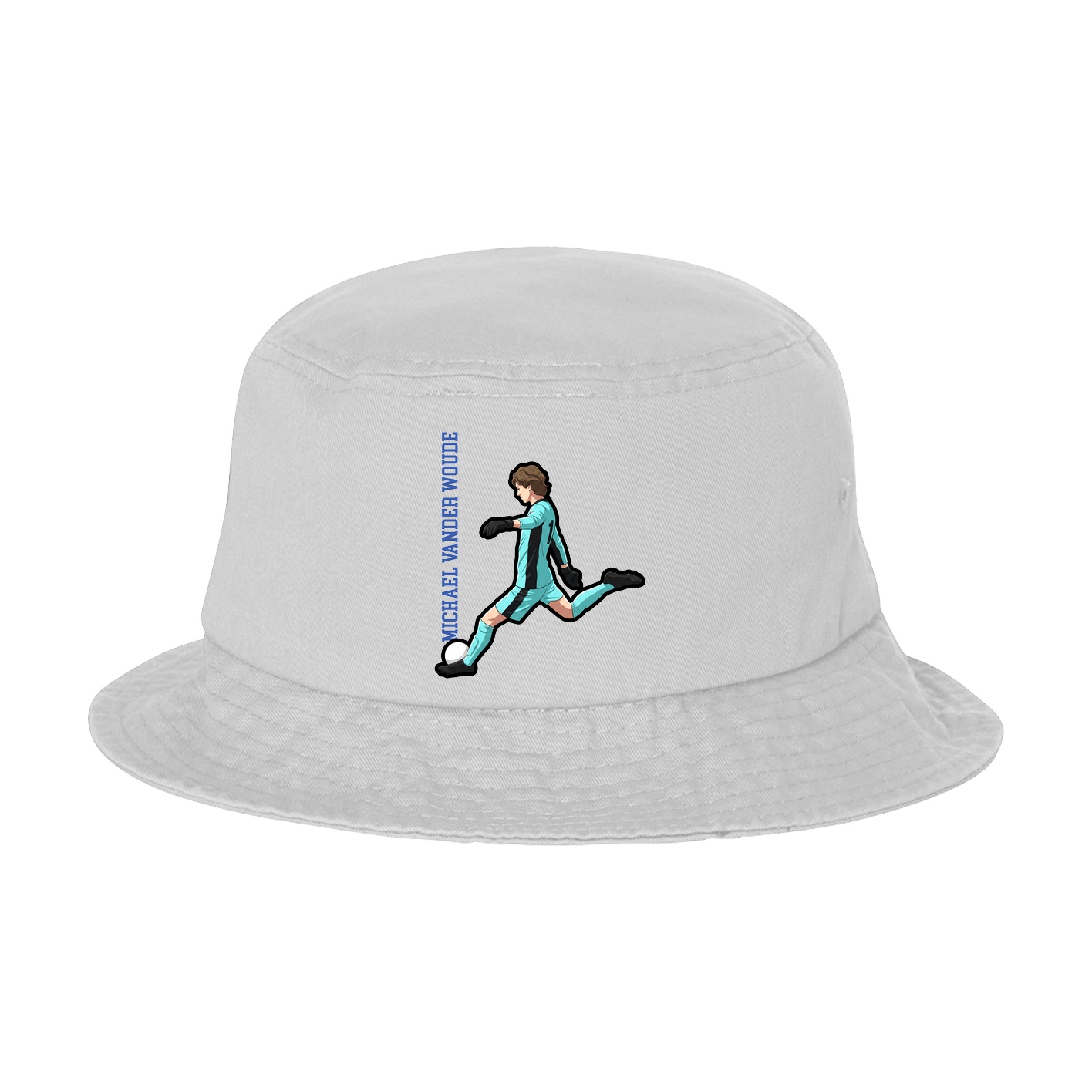 Bucket Cap — Name Vertical in White