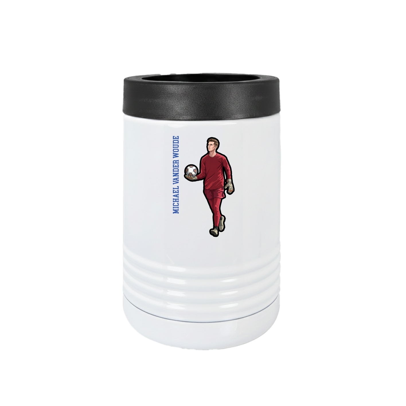 Beverage Holder — Name Vertical in White