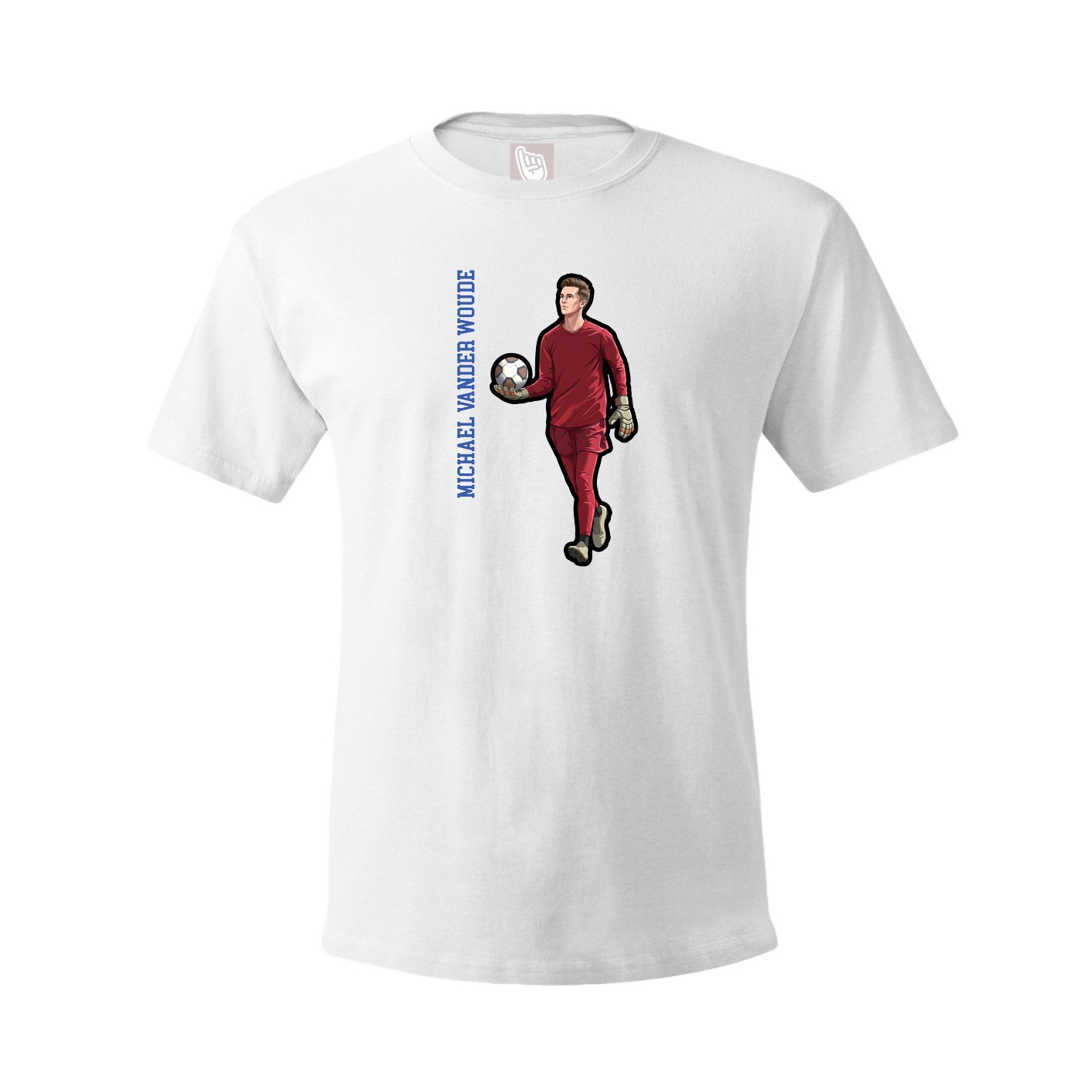 Tee — Name Vertical in White