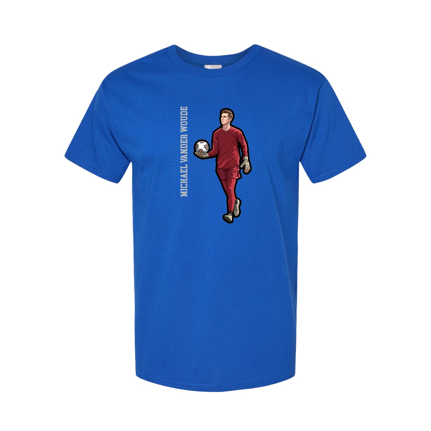 Youth Tee — Name Vertical in Royal