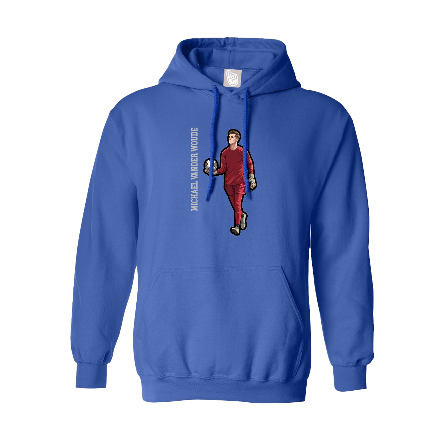 Hoodie — Name Vertical in Royal