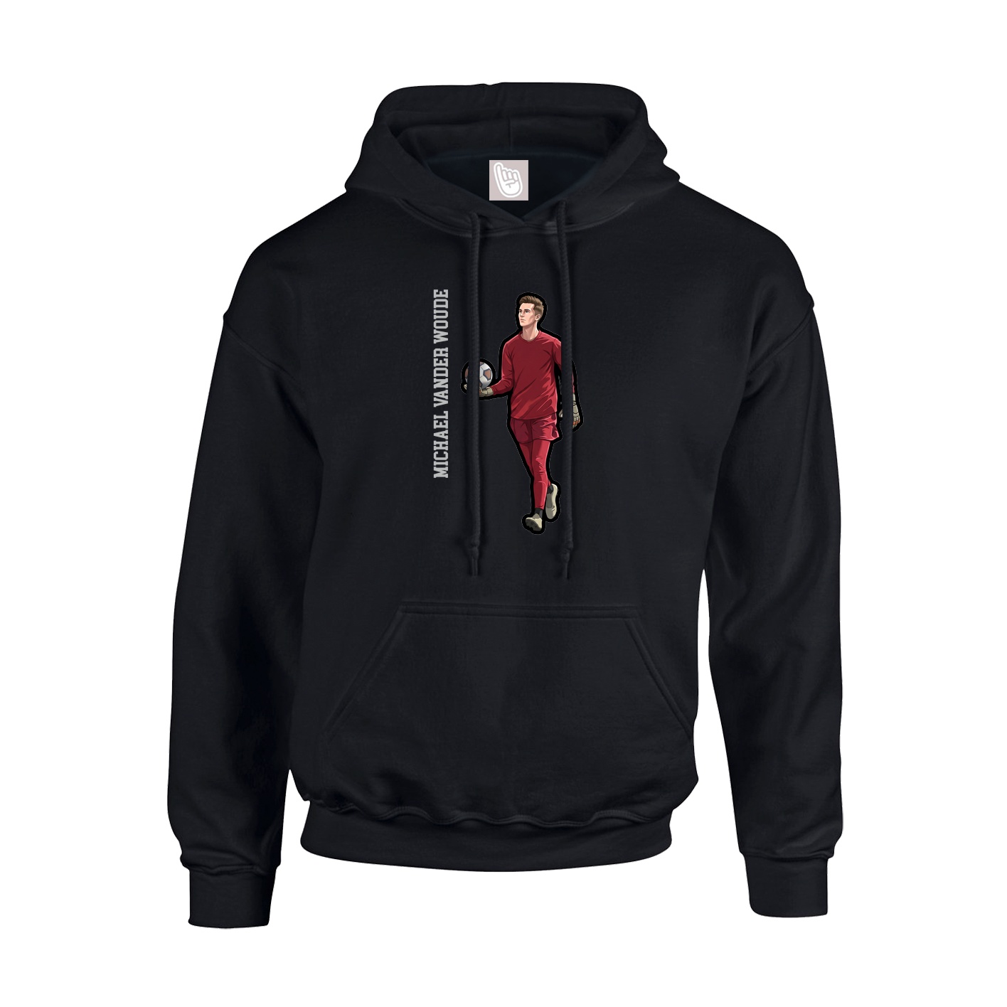Youth Hoodie — Name Vertical in Black