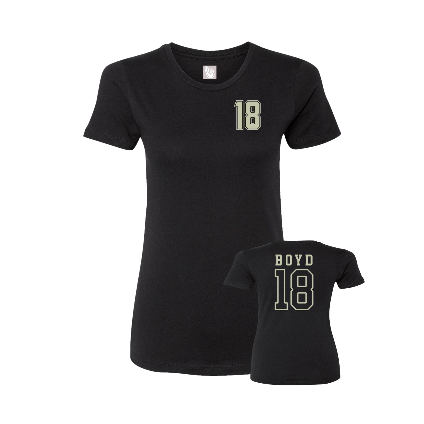 Fitted Women's Tee — Chest Back in Black