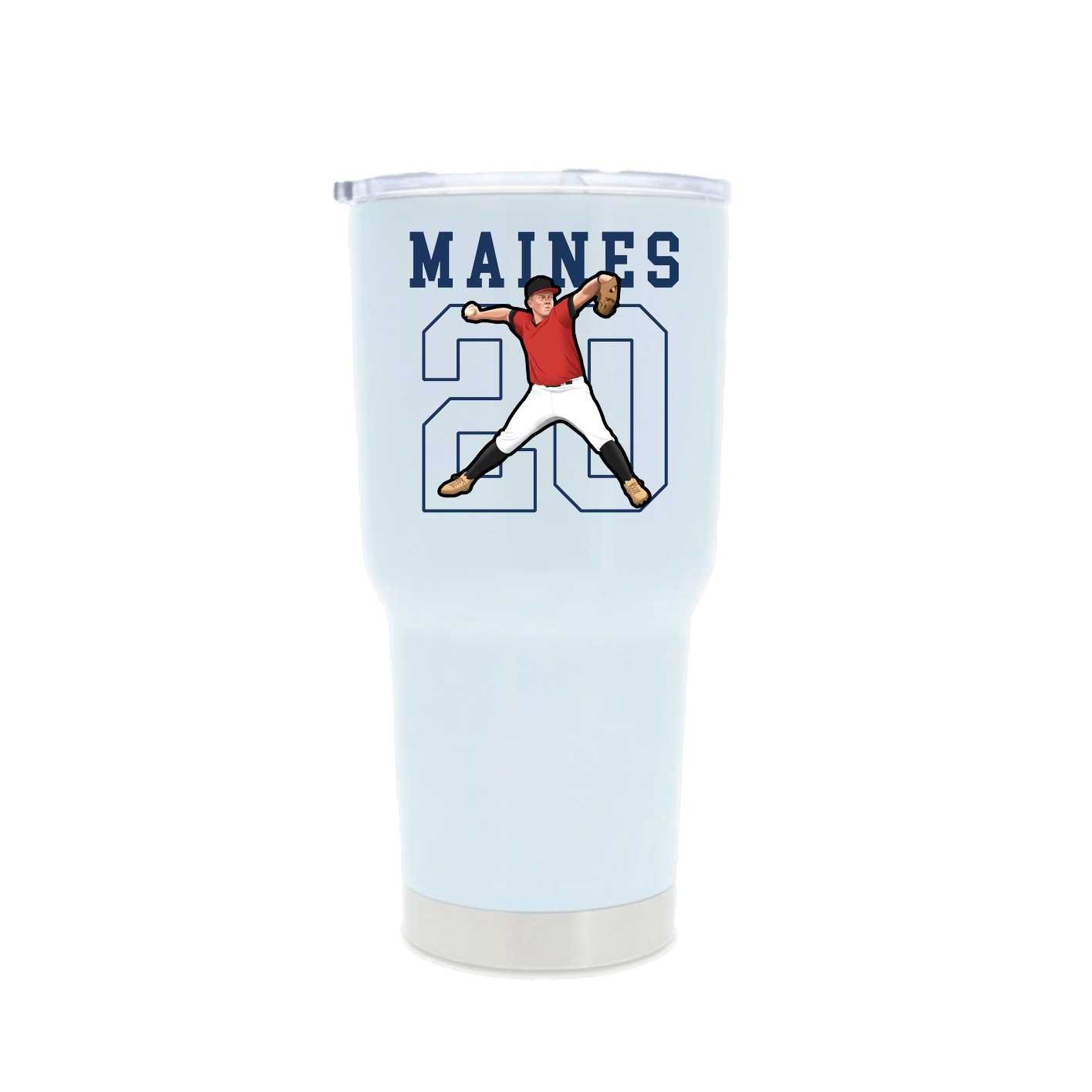 30oz Stainless Steel Tumbler — Shirsey in White