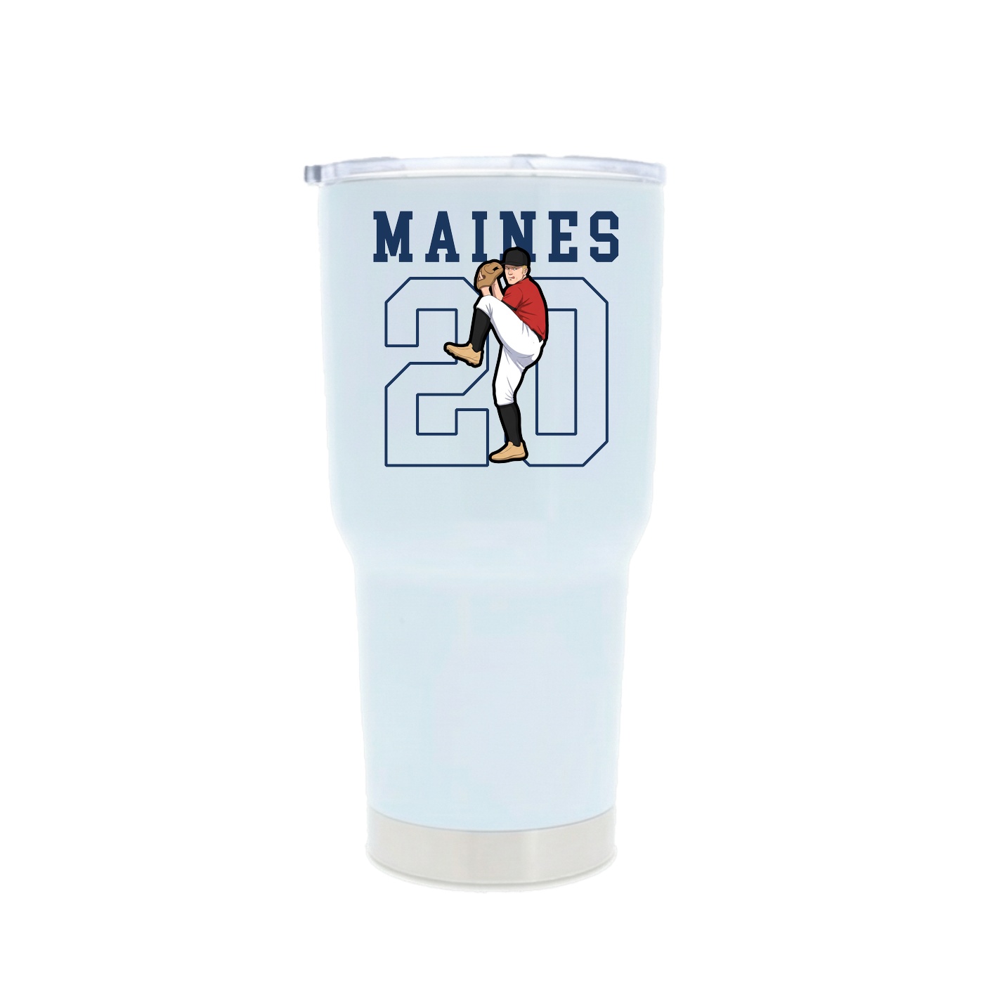 30oz Stainless Steel Tumbler — Shirsey in White