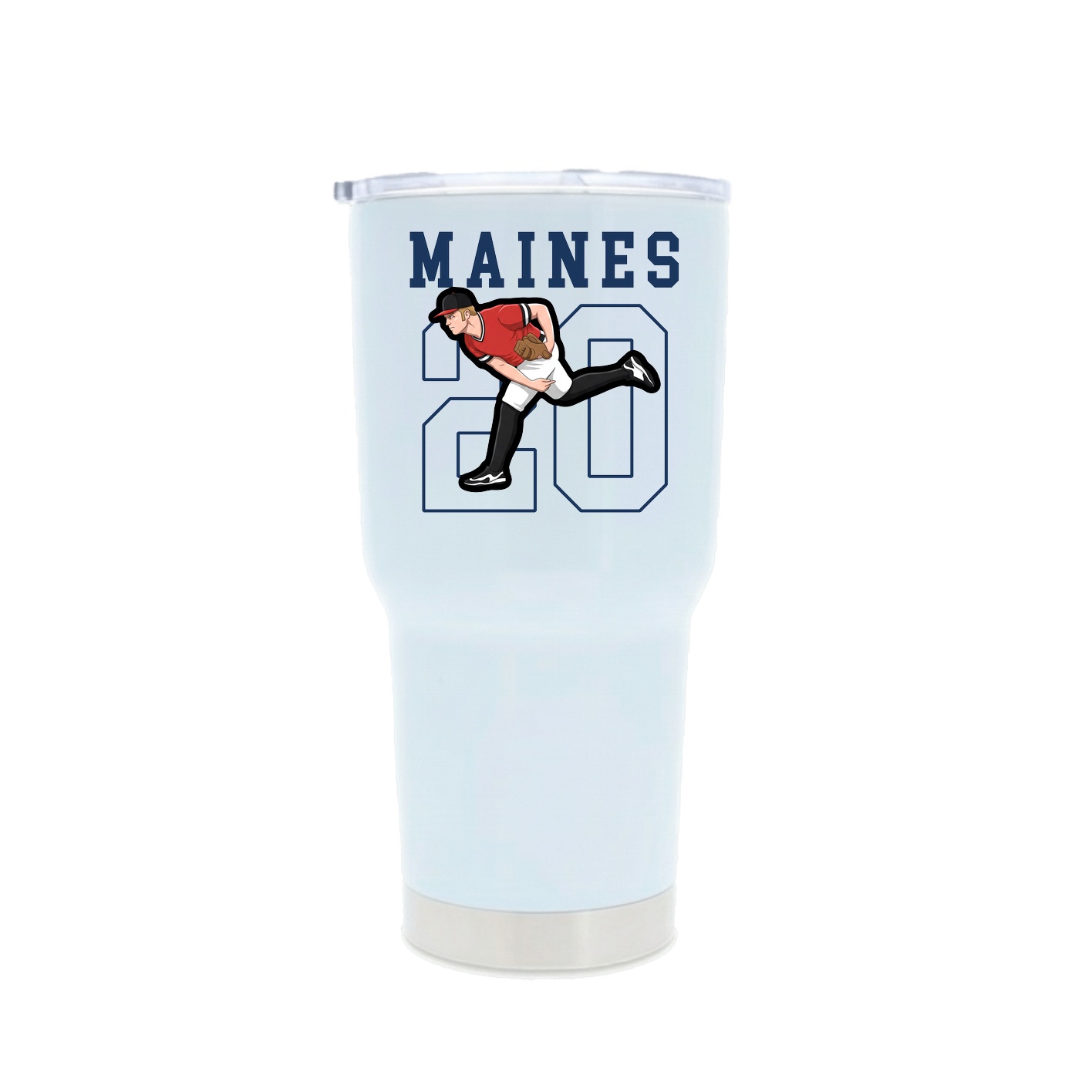 30oz Stainless Steel Tumbler — Shirsey in White