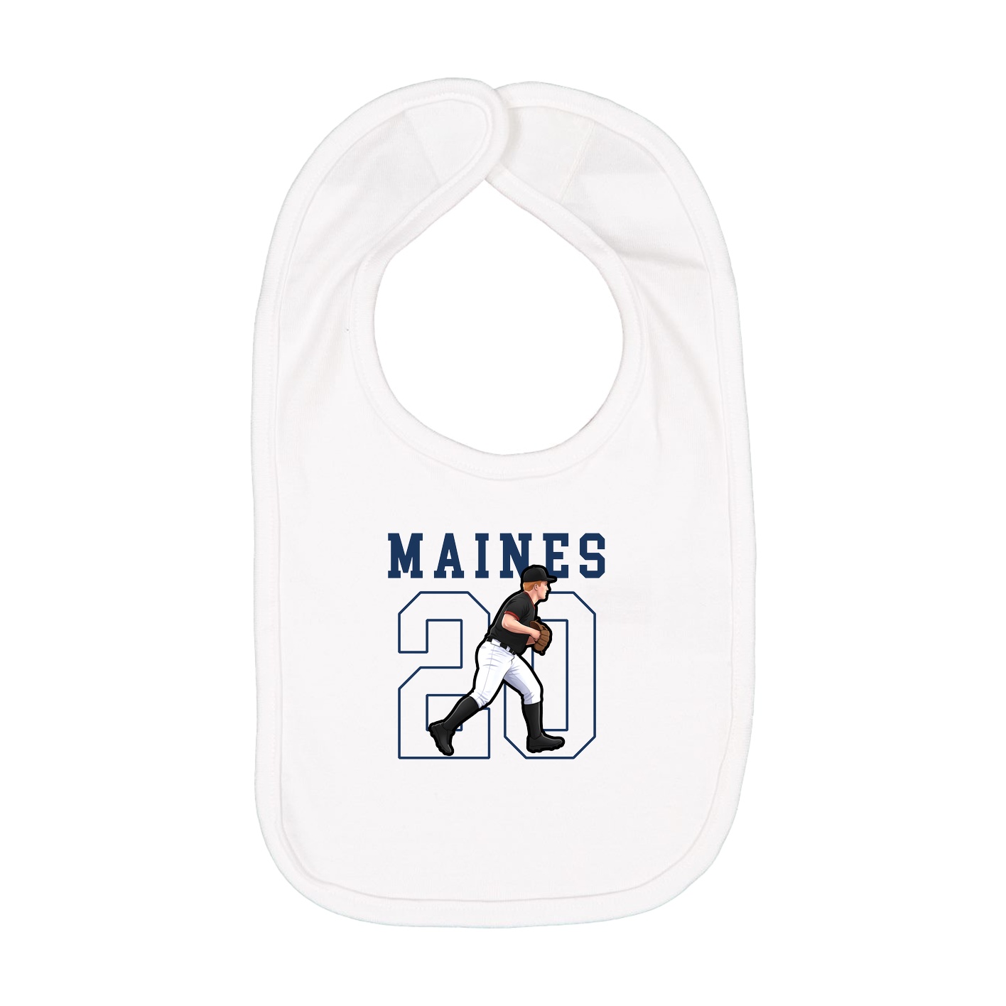 Infant Bib — Shirsey in White