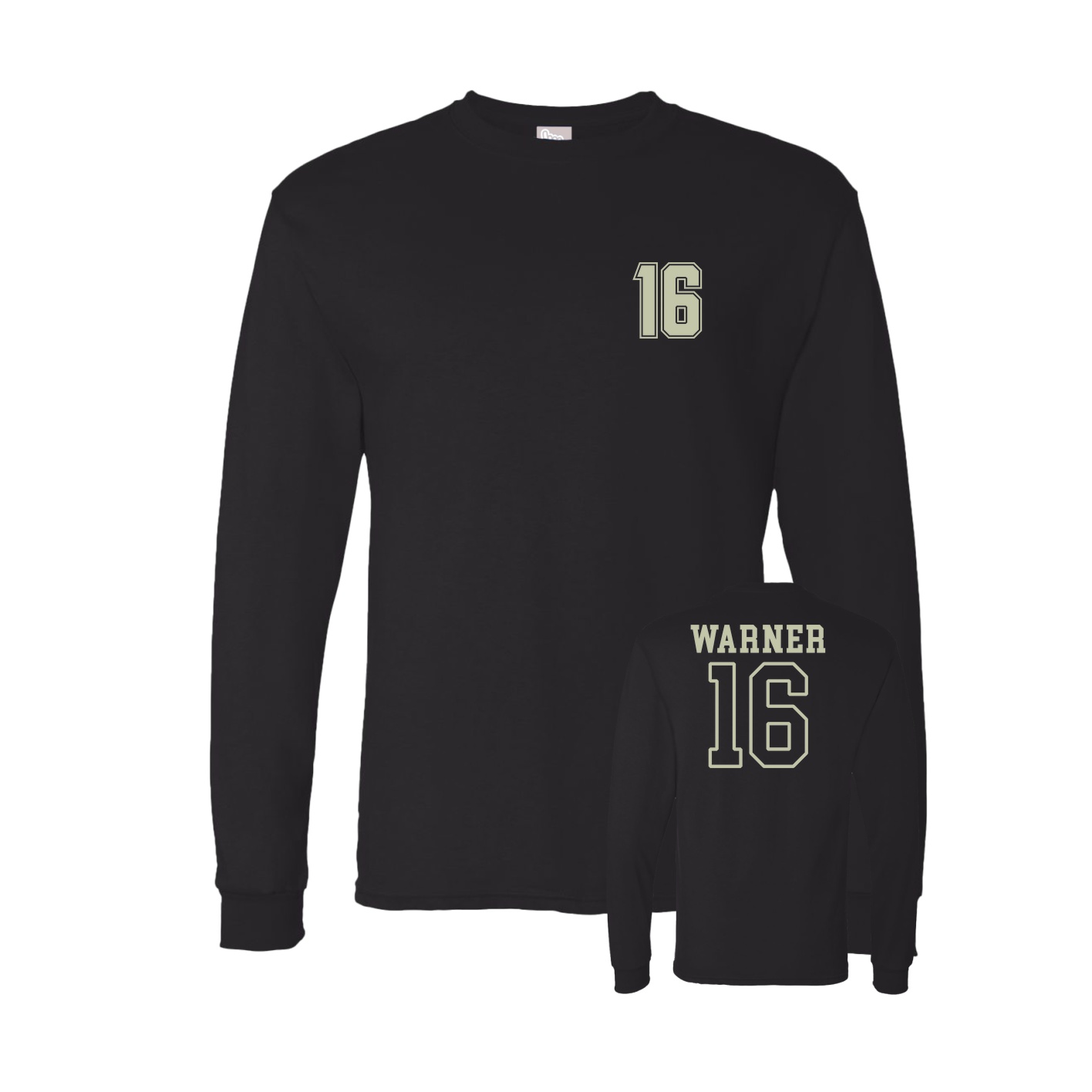 Long Sleeve Tee — Chest Back in Black