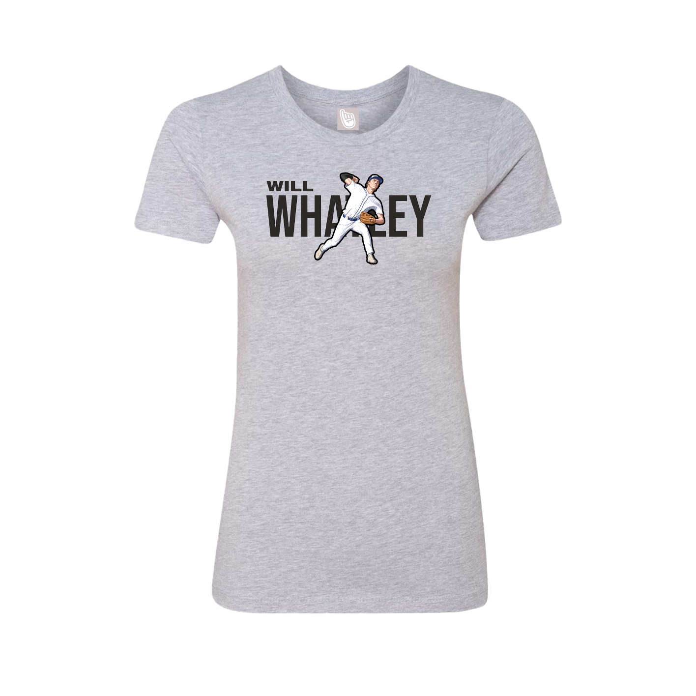 Fitted Women's Tee — Player Name in Grey