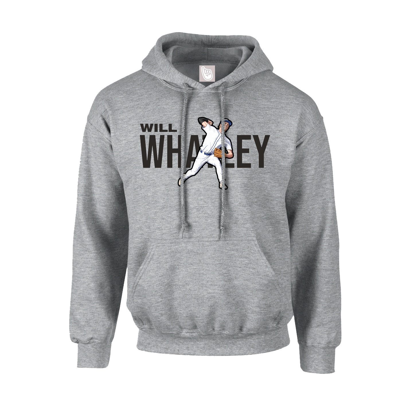 Hoodie — Player Name in Grey