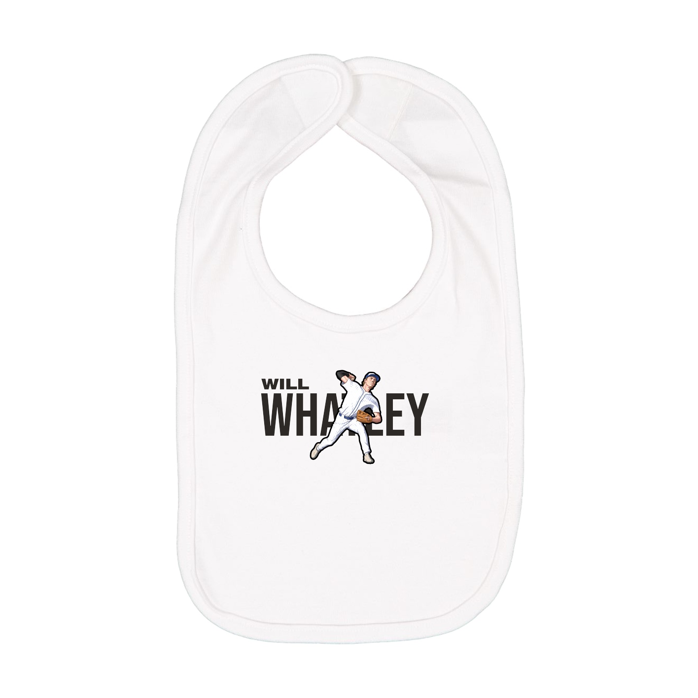 Infant Bib — Player Name in White