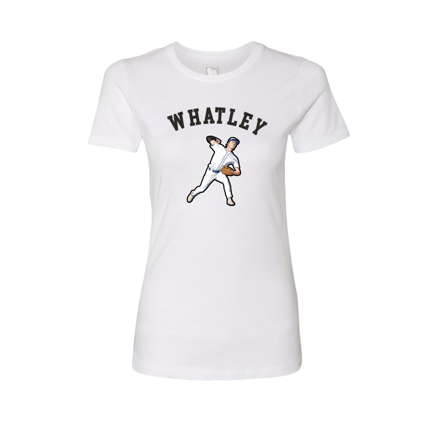 Fitted Women's Tee — Shirsey Arch in White