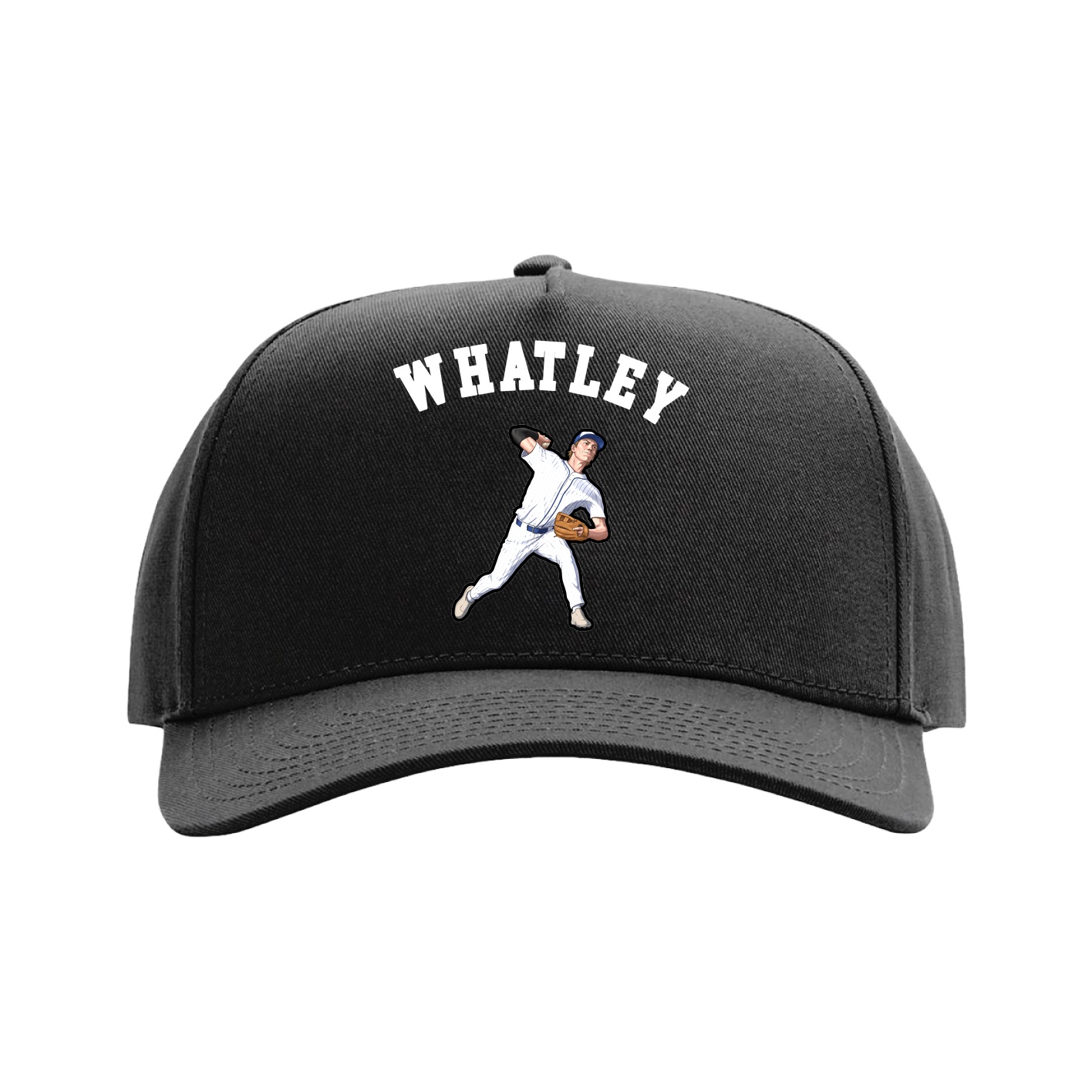 Full Fabric Five-Panel Champ Cap — Shirsey Arch in Black