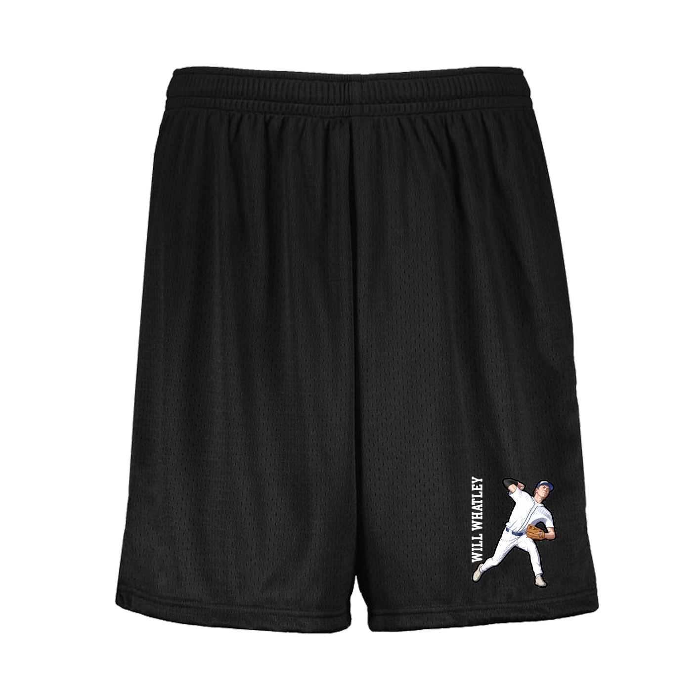 Shorts — Name Vertical in Black
