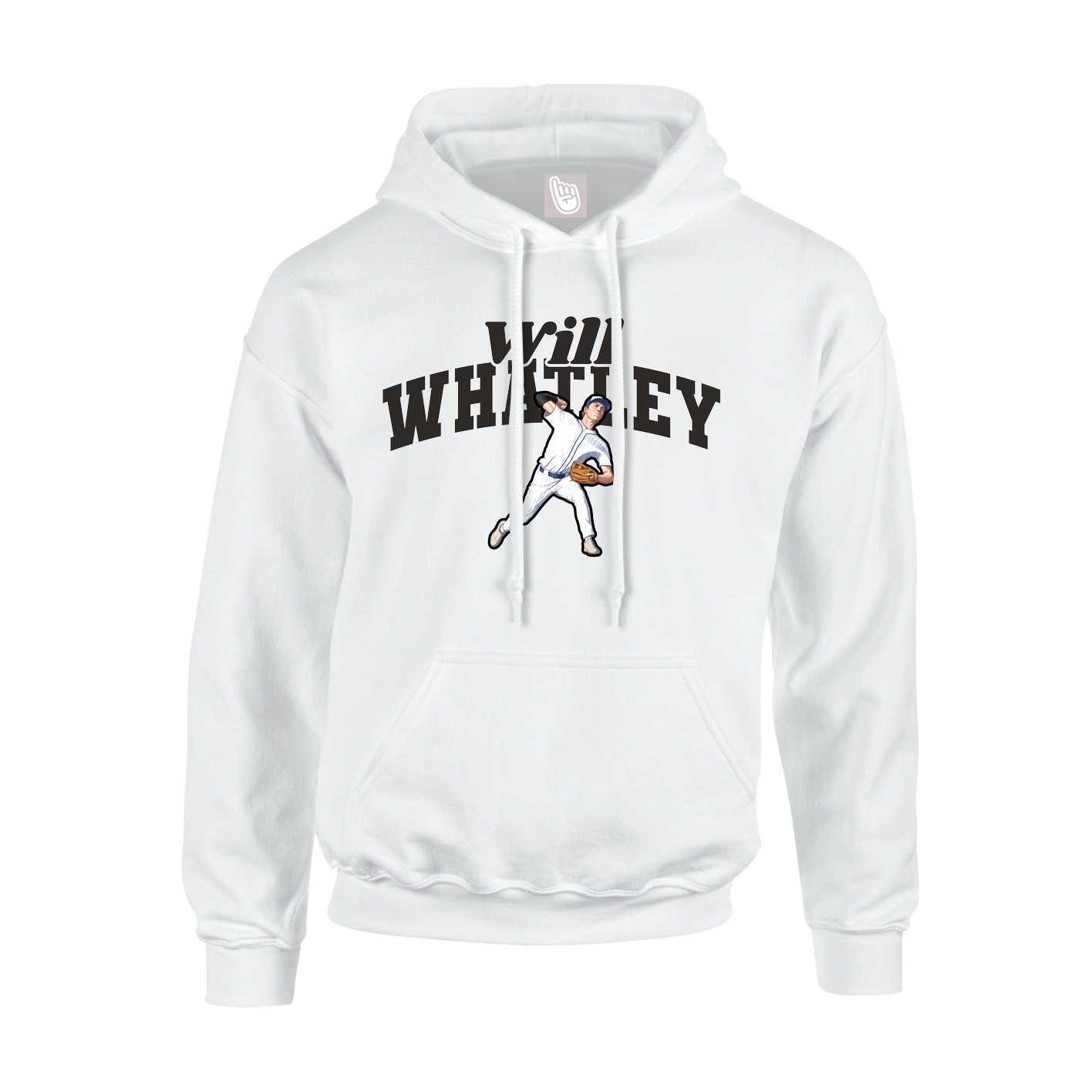 Youth Hoodie — Signature Arch in White