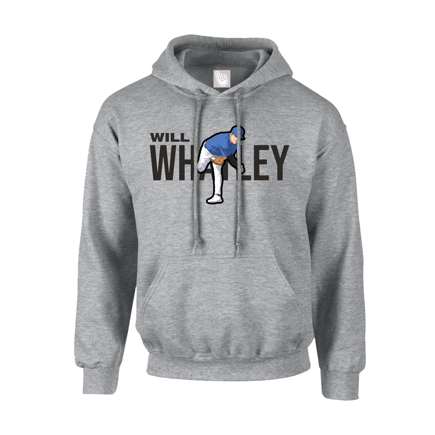 Youth Hoodie — Player Name in Grey