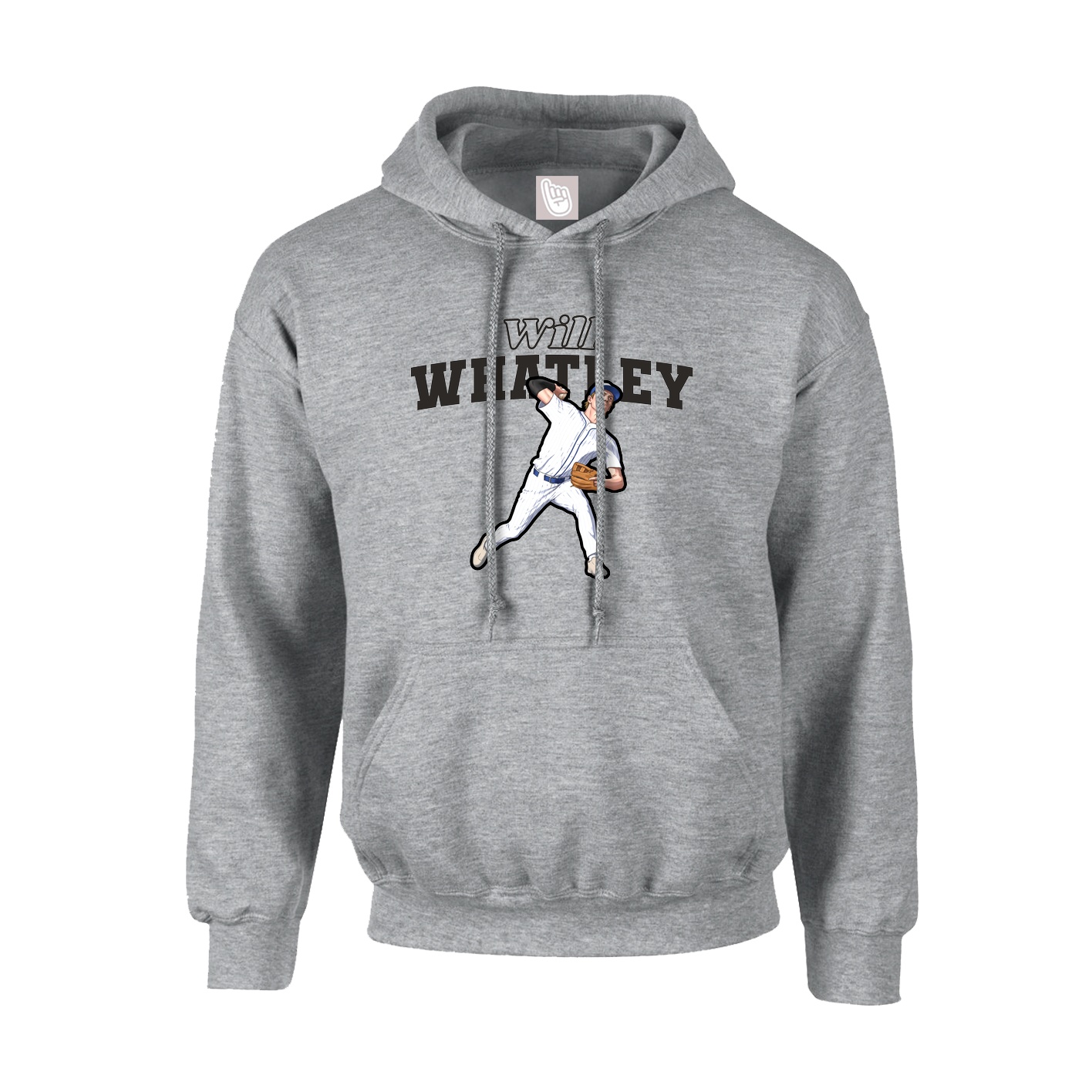Hoodie — Name Arch in Grey