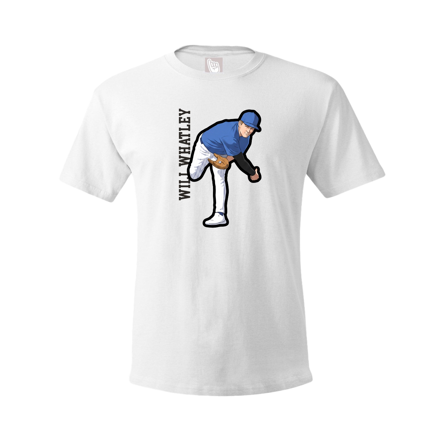 Tee — Name Vertical in White