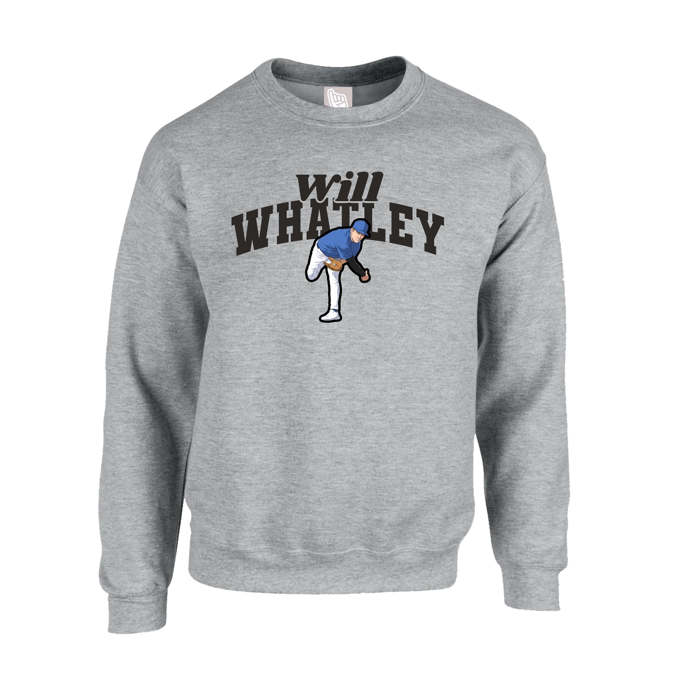 Fleece Crew — Signature Arch in Grey