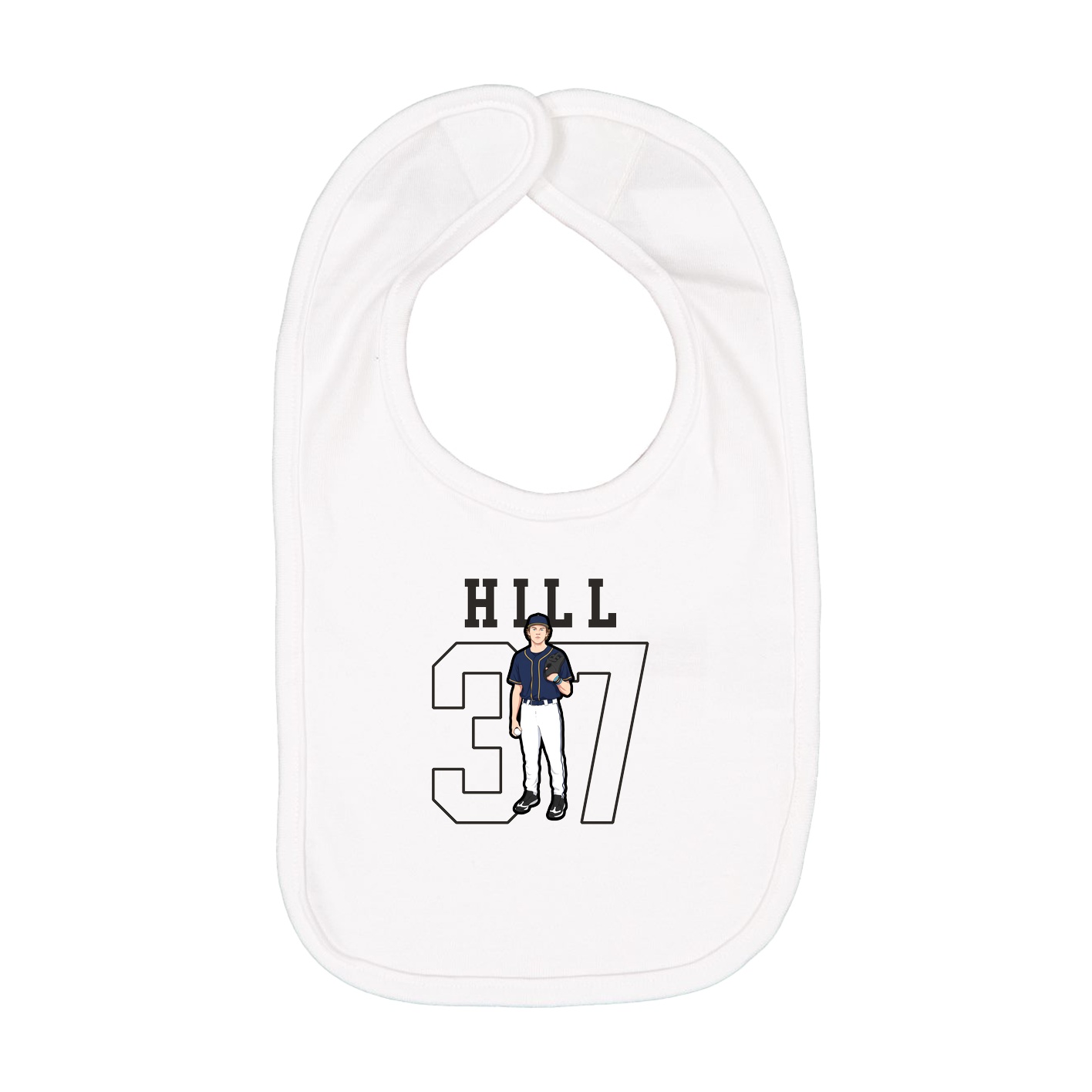 Infant Bib — Shirsey in White