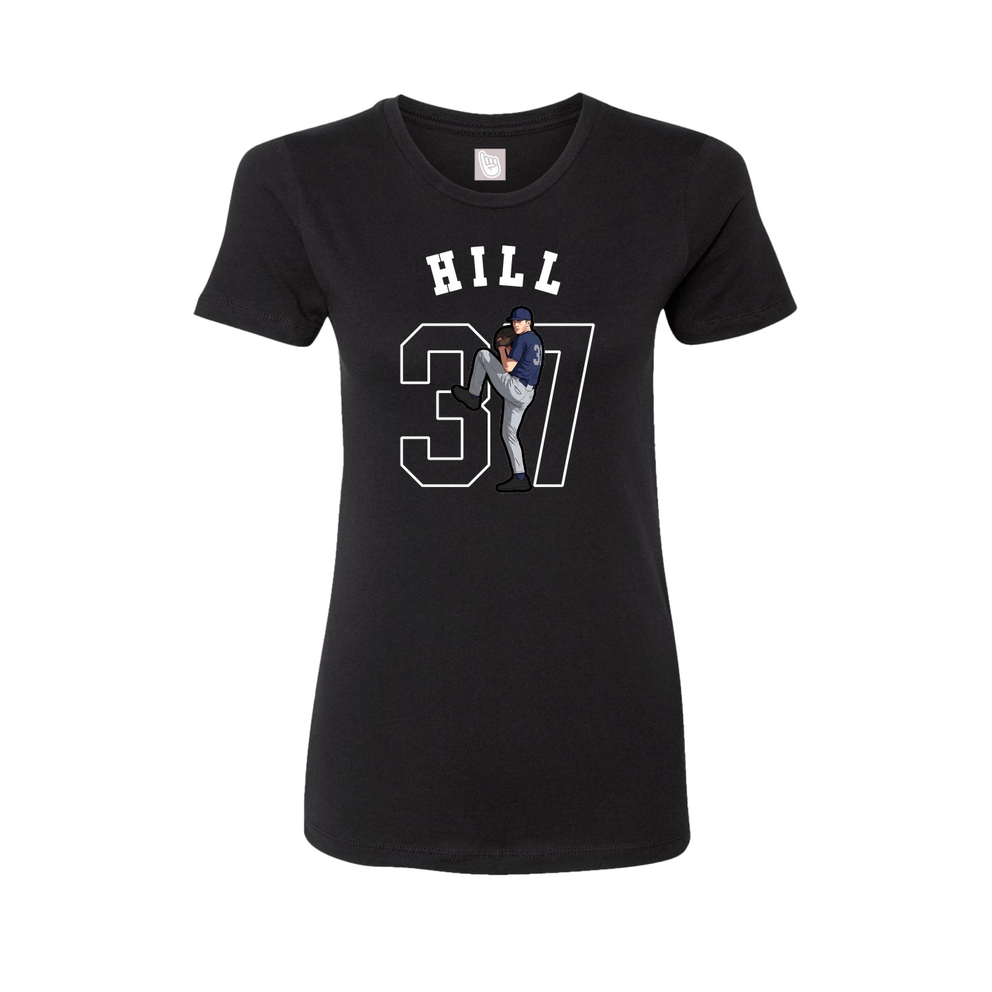 Fitted Women's Tee — Shirsey Arch in Black