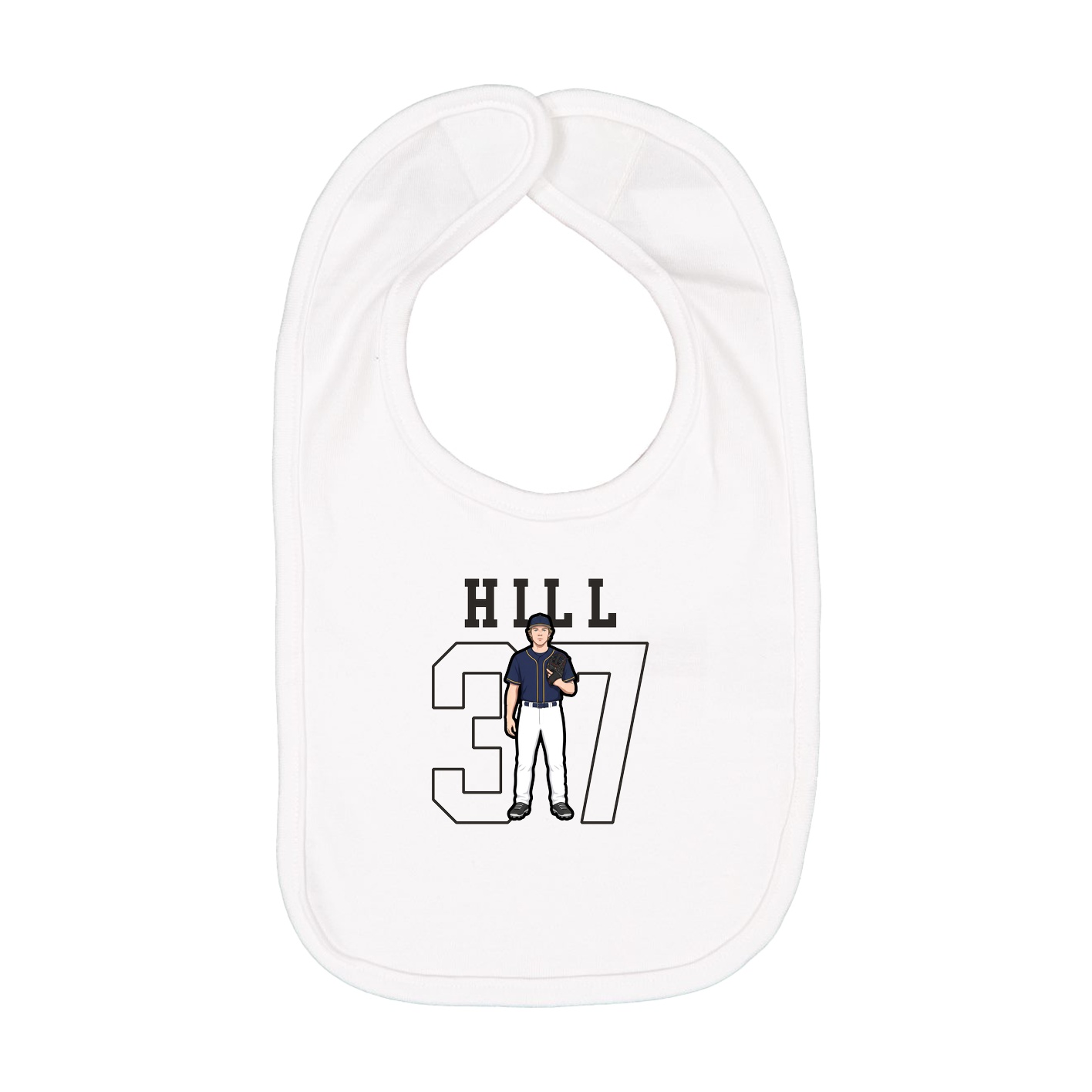 Infant Bib — Shirsey in White