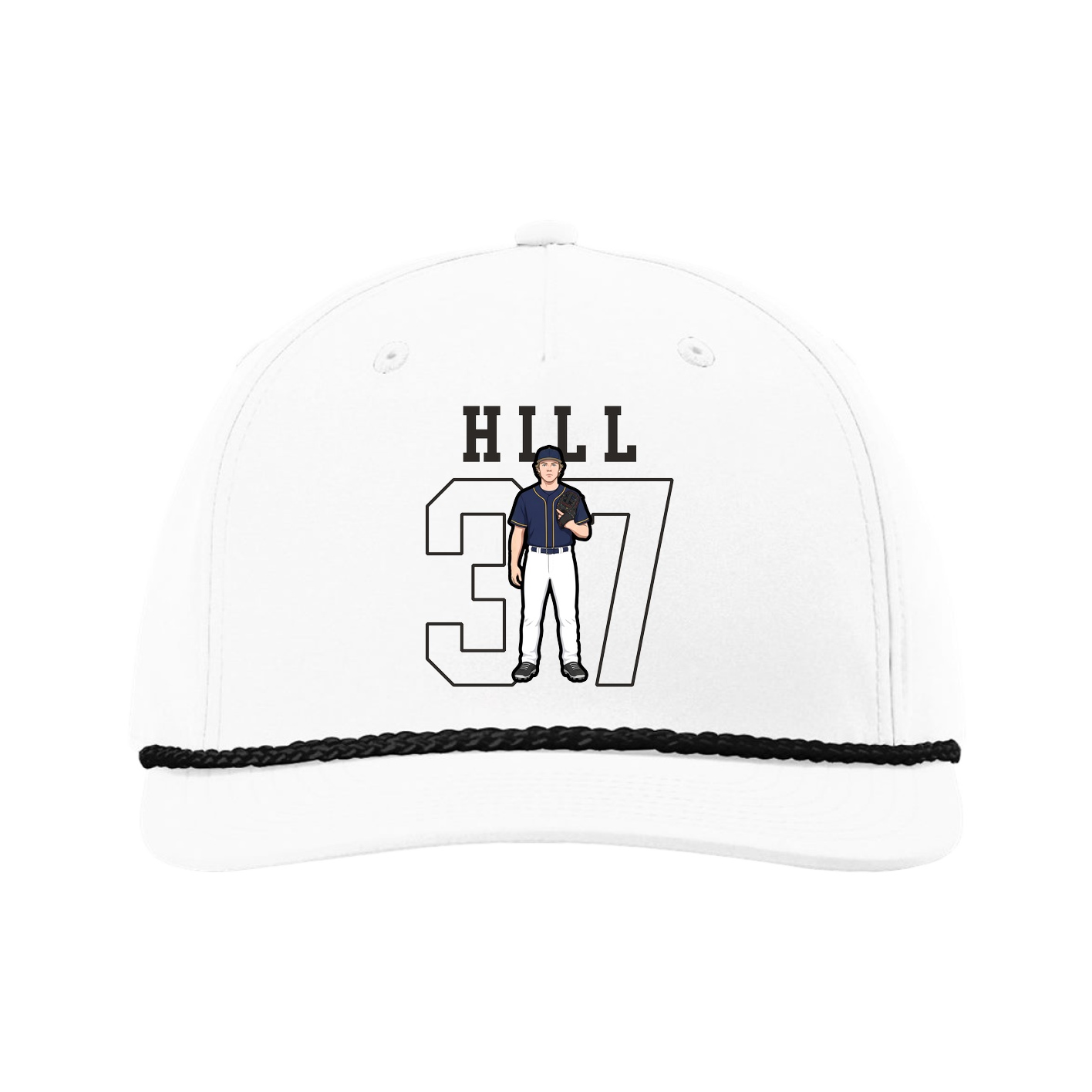 Five-Panel Classic Rope Cap — Shirsey in White