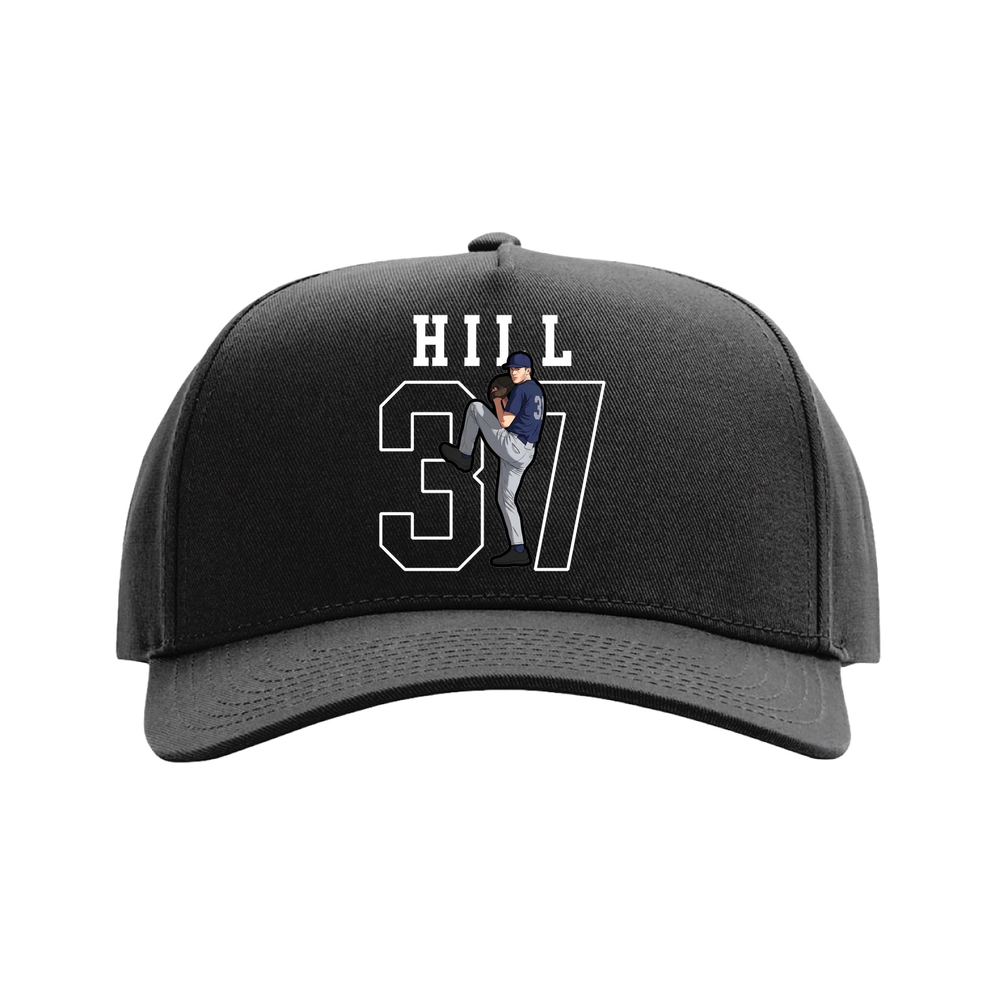Full Fabric Five-Panel Champ Cap — Shirsey in Black