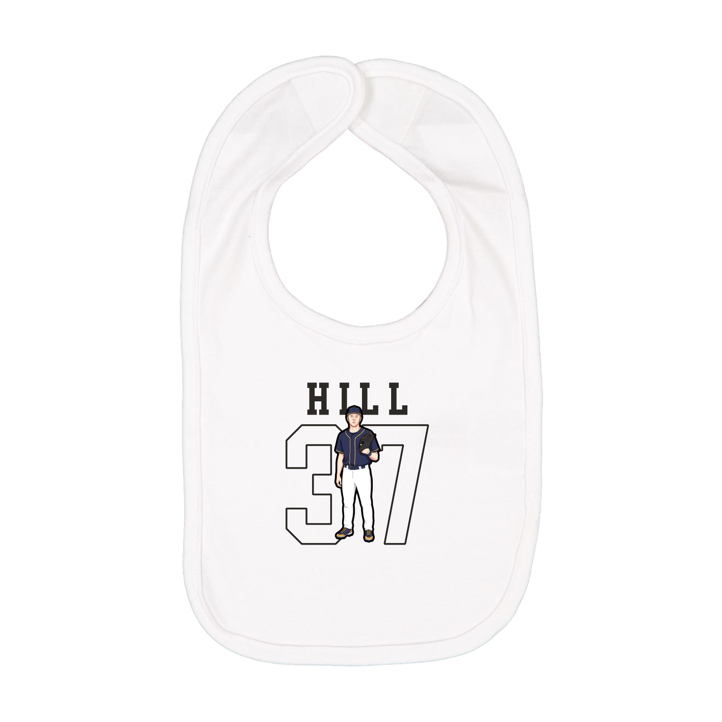 Infant Bib — Shirsey in White