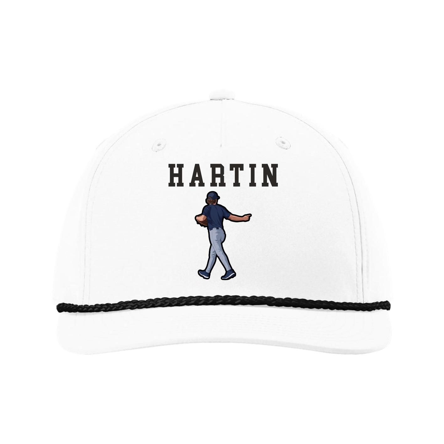 Five-Panel Classic Rope Cap — Shirsey in White
