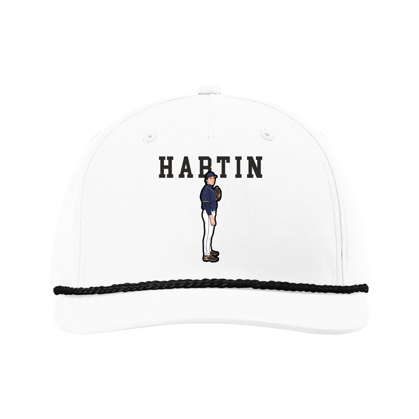 Five-Panel Classic Rope Cap — Shirsey in White