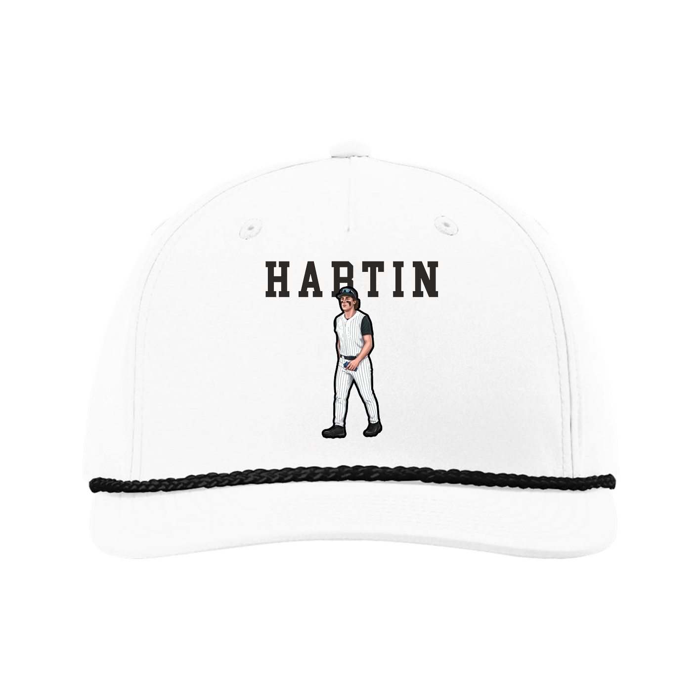 Five-Panel Classic Rope Cap — Shirsey in White