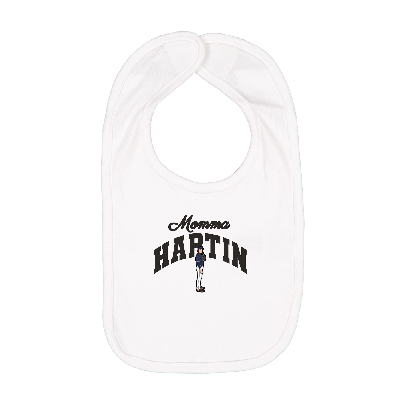 Infant Bib — Mothers Day Arch in White