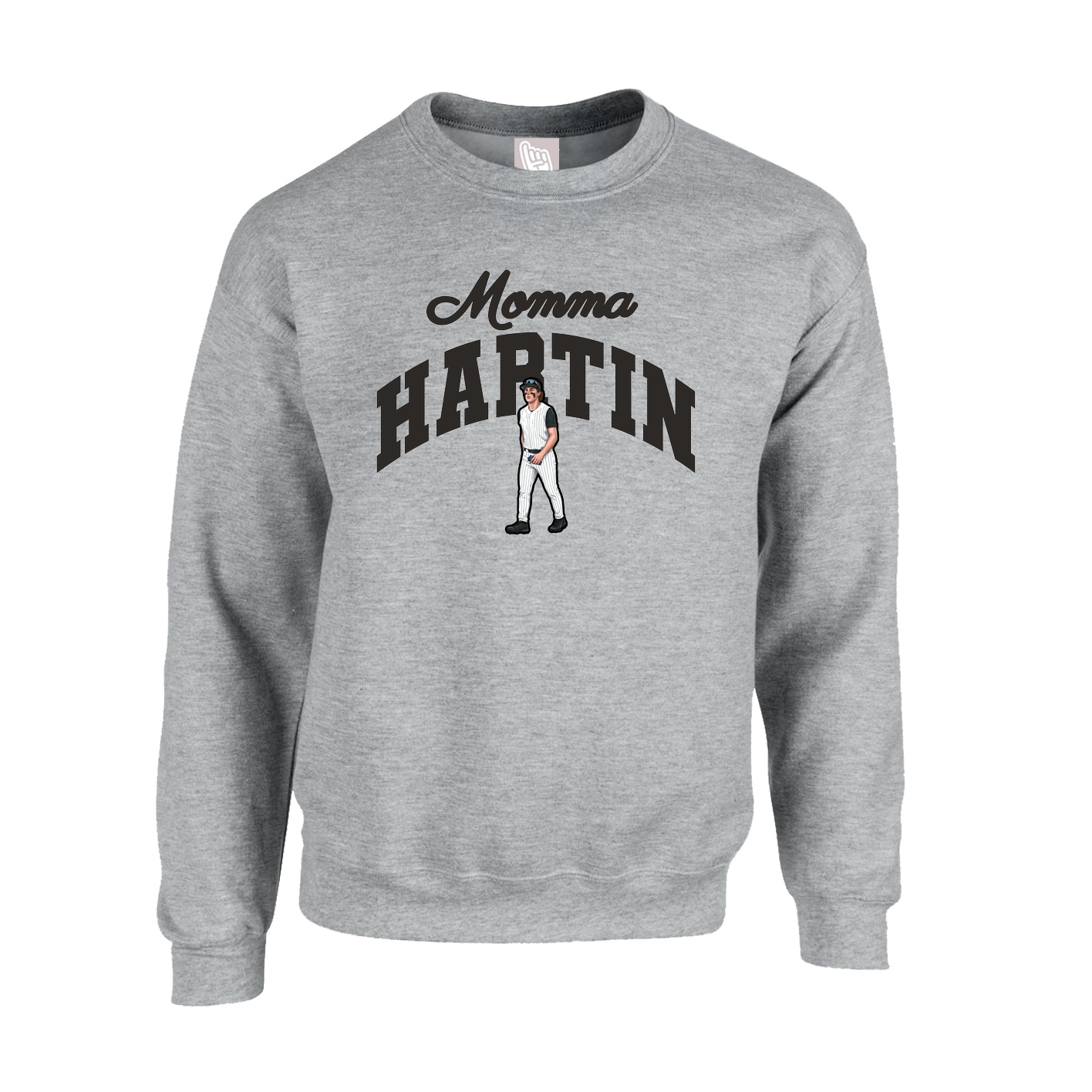 Fleece Crew — Mothers Day Arch in Grey